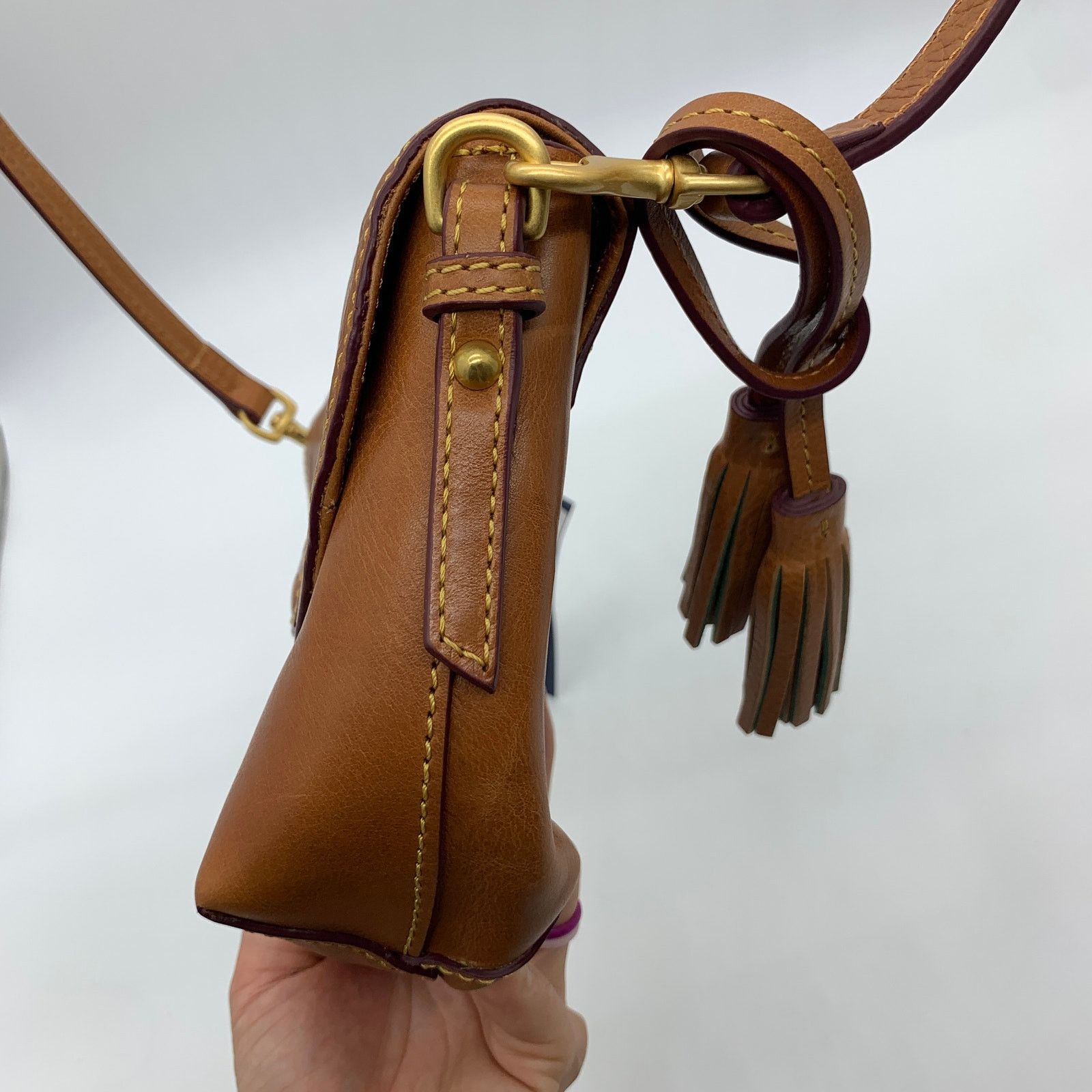 Dooney & Bourke Dooney & Bourke Saddle Crossbody Bag Florentine Leather Size ONE SIZE - 5 Thumbnail