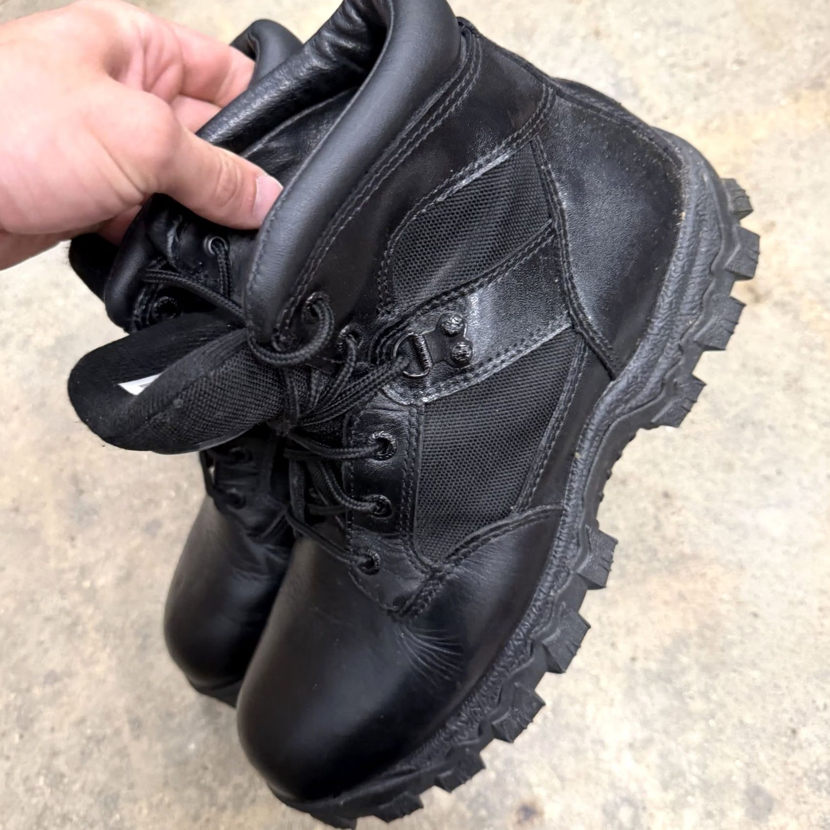 Vintage ROCKY 6" Alpha Force Composite Toe Boots Mens 9M Black Leather Waterproof Boot Leather Combat Ankle 9Mens Black RockY S2V Size US 9 / EU 42 - 7 Thumbnail