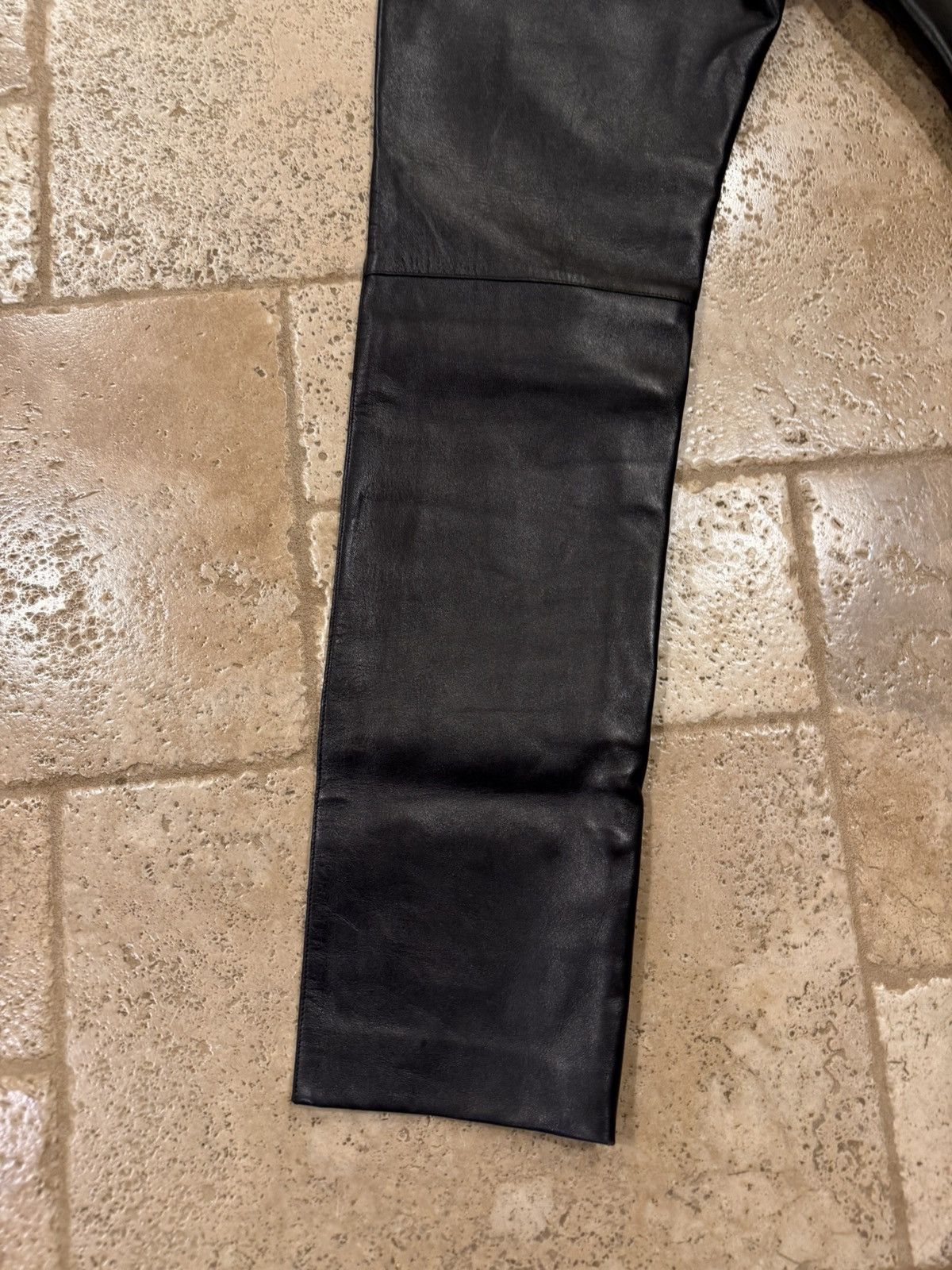 Prada Prada Vintage Dark Brown Leather Moto Pants Size US 32 / EU 48 - 11 Thumbnail