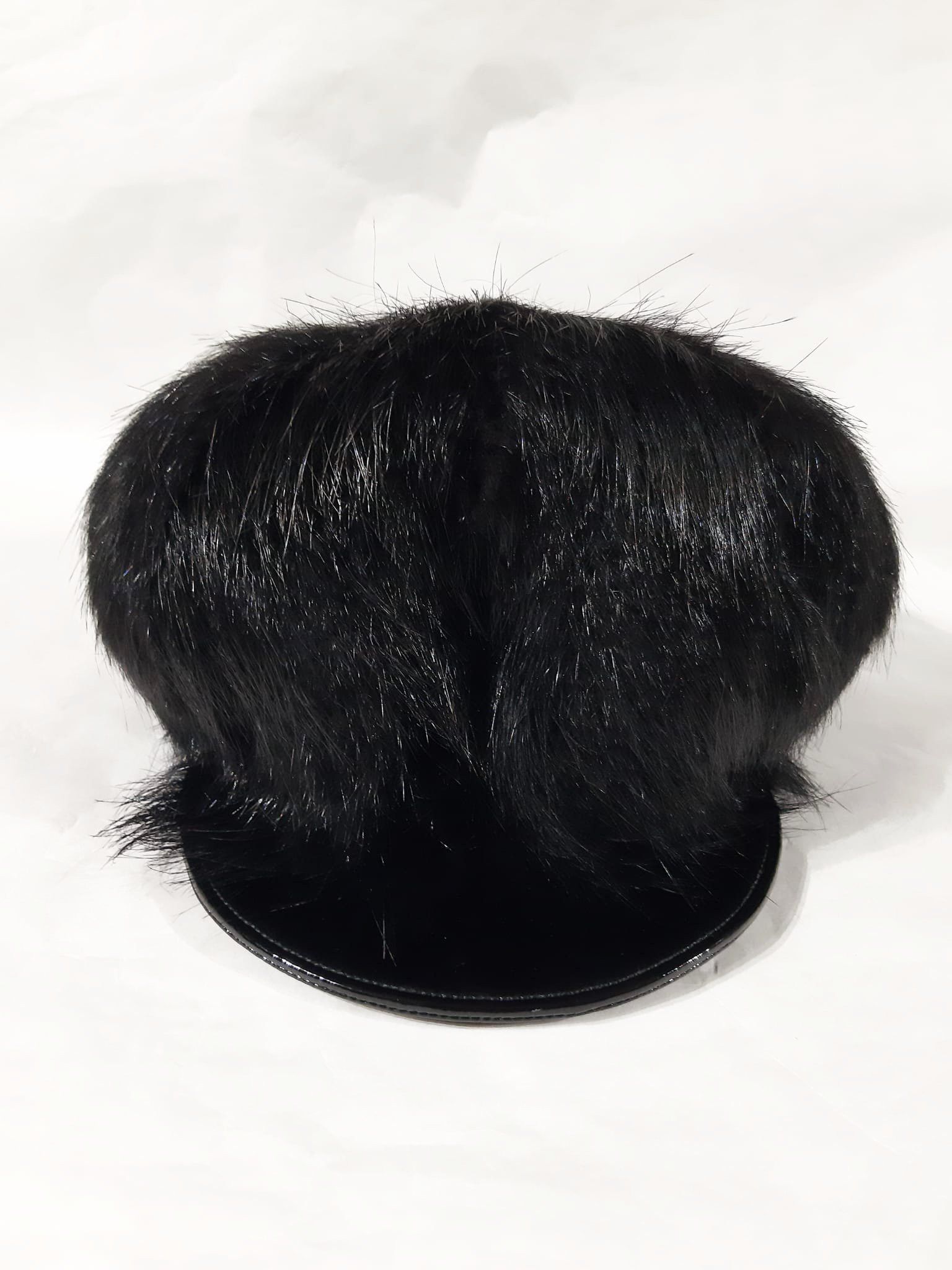Prada Prada FW 2024 Oversized Beaver Fur Cap Size ONE SIZE - 2 Thumbnail