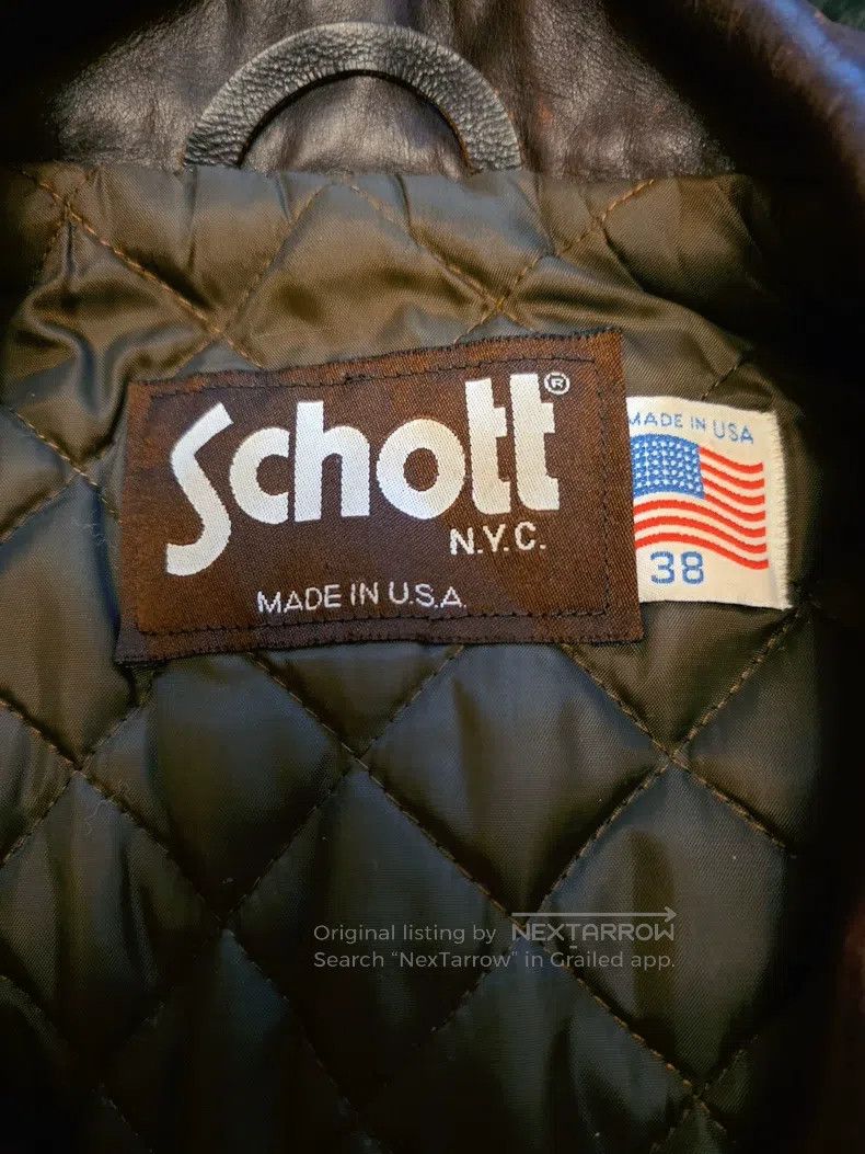 Schott Schott Motorcycle leather coat Size US L / EU 52-54 / 3 - 7 Thumbnail