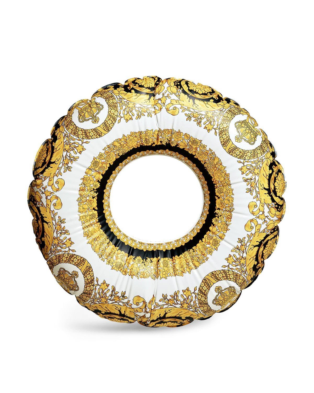Versace Versace Baroque Pool Ring In White And Gold Size ONE SIZE - 3 Thumbnail