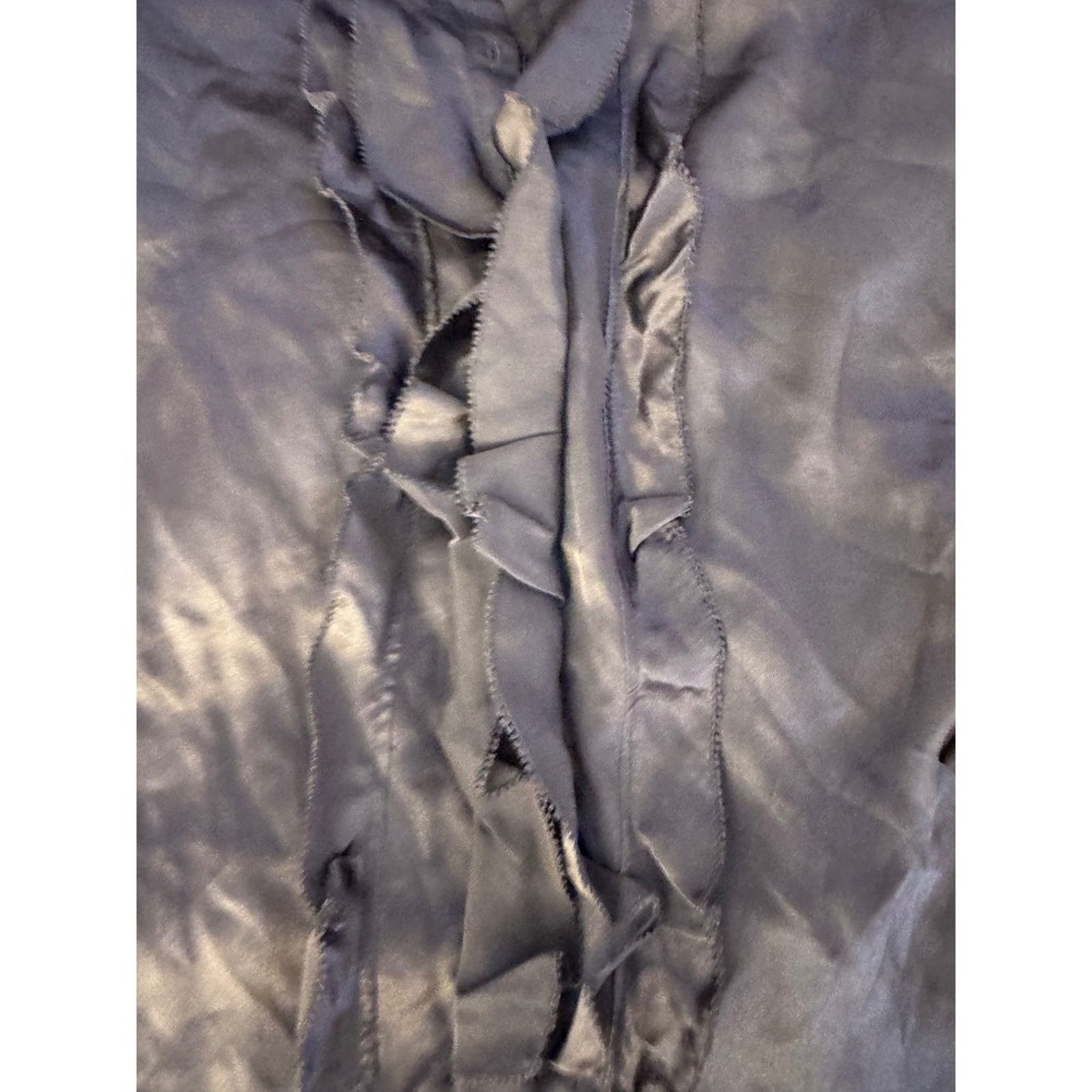 & Other Stories Thomas Burberry Dress, Brown Sheen, Ruffle Front, 3/4 Sleeve Size S / US 4 / IT 40 - 2 Thumbnail