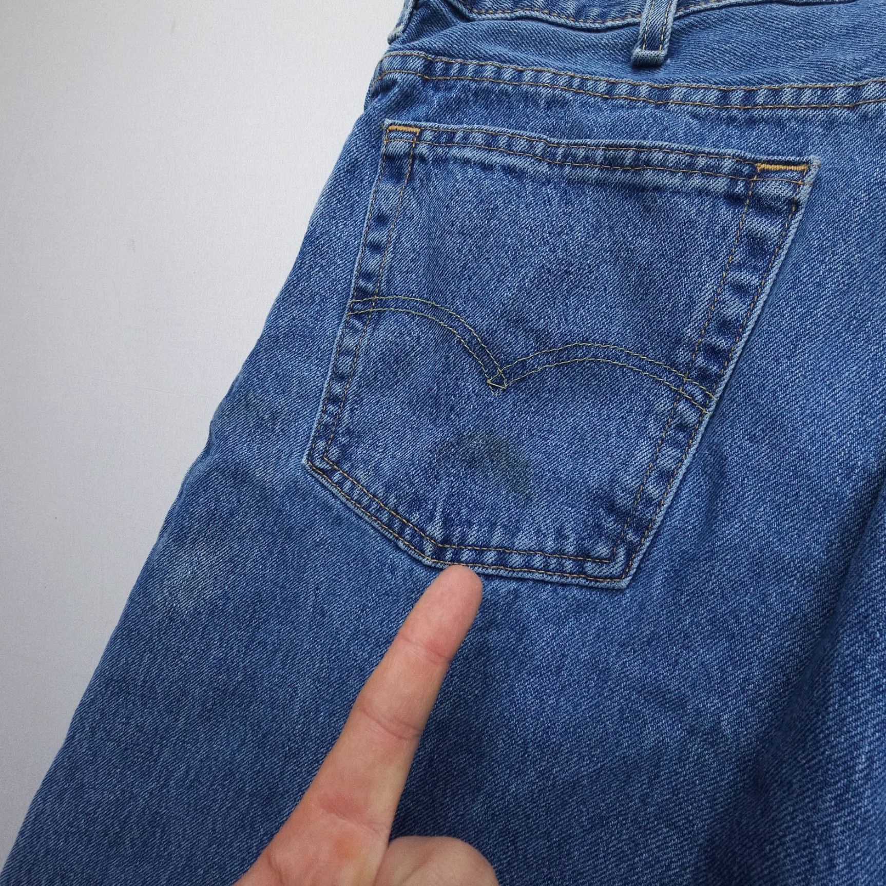 Levi's Levi's 517 Jeans Men's 38 x 34 Bootcut Denim Cotton 100% Heavy Blue Workwear Regular Fit Pocket Design Logo Medium Wash Size US 38 / EU 54 - 5 Thumbnail