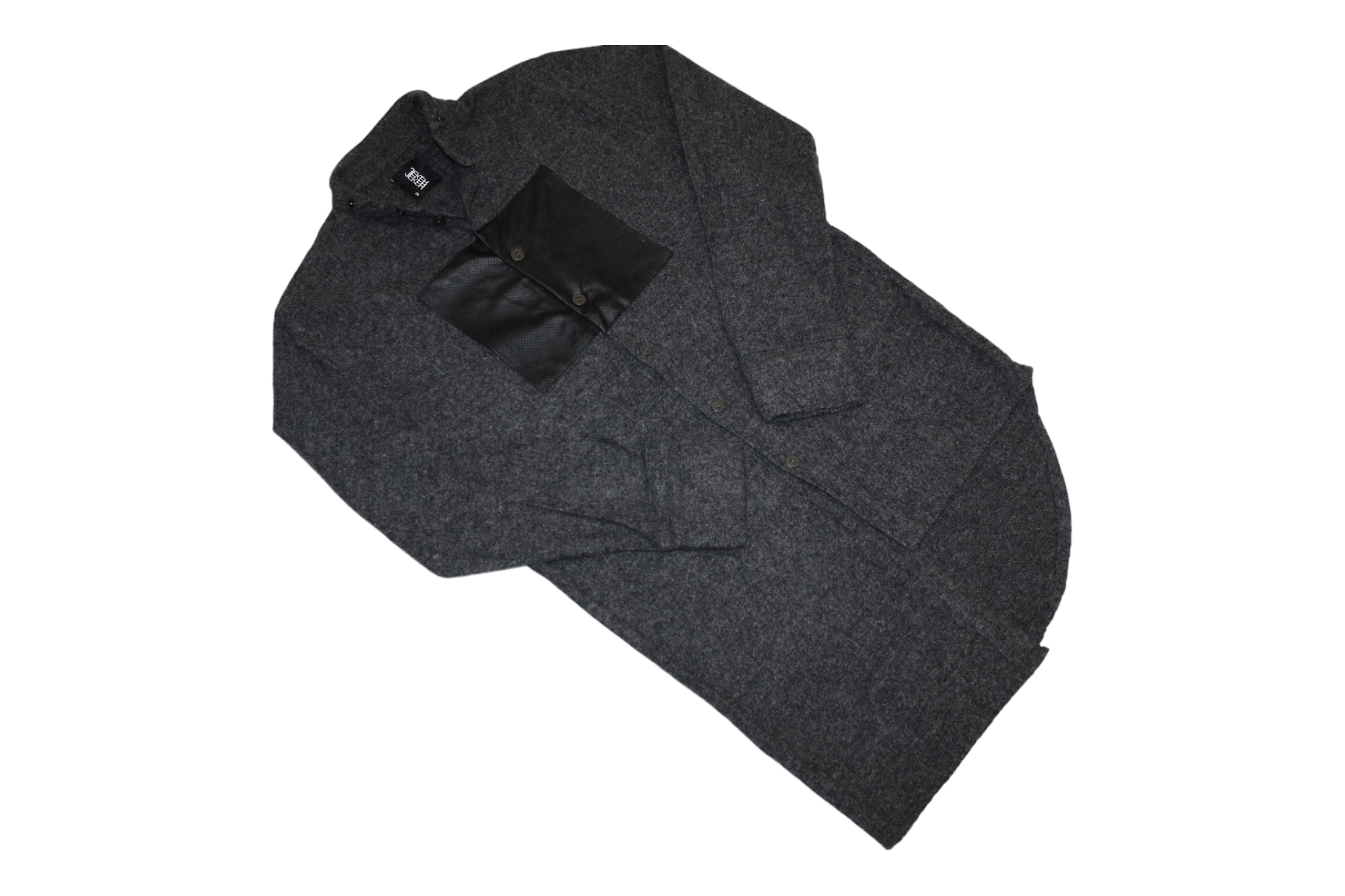 Japanese Brand 💥JEKERxJEKER Zurich Asymmetric hybrid Wool overshirt Size US M / EU 48-50 / 2 - 8 Thumbnail