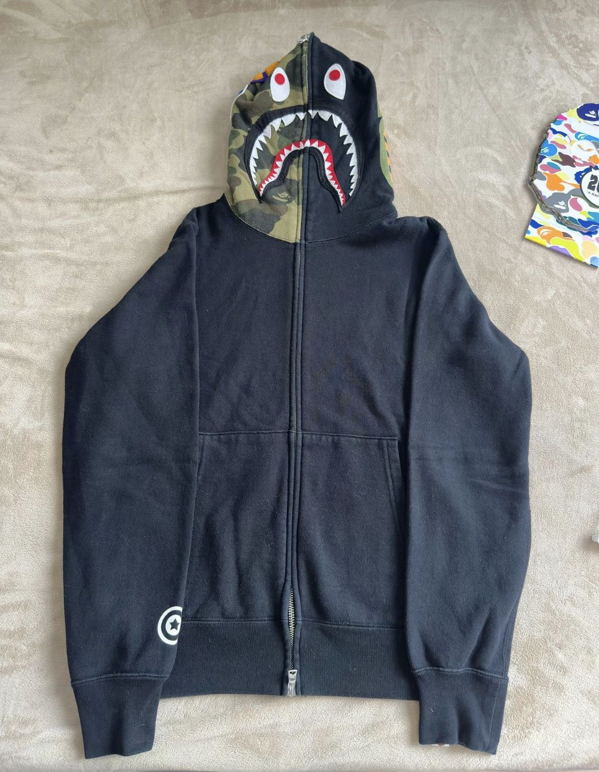 Bape BAPE Color Block Camo Shark Jacket K5 Size US M / EU 48-50 / 2 - 1 Thumbnail