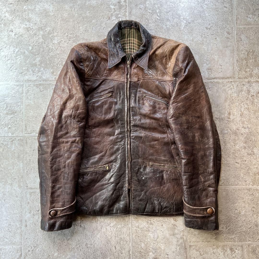 Vintage 1950s Euro Leather Jacket | Grailed