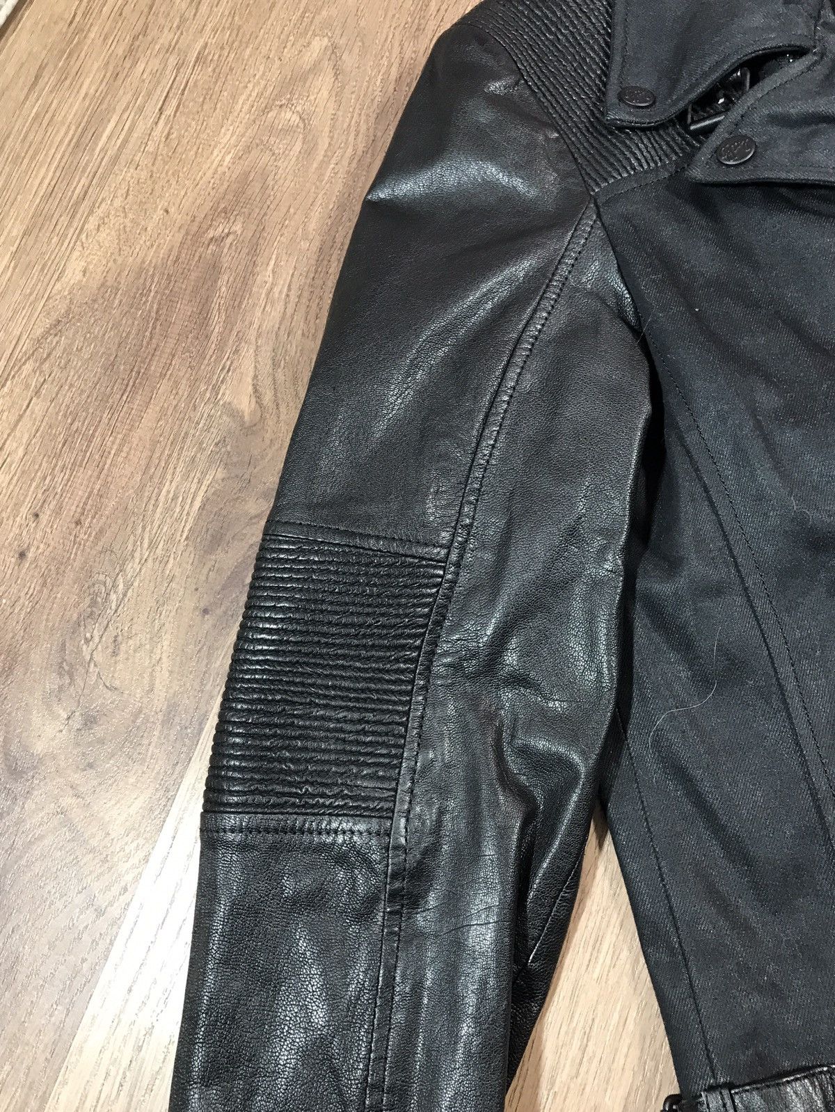 Japanese Brand Leather Denim Mauritius Biker Jacket Size M Size US M / EU 48-50 / 2 - 9 Thumbnail