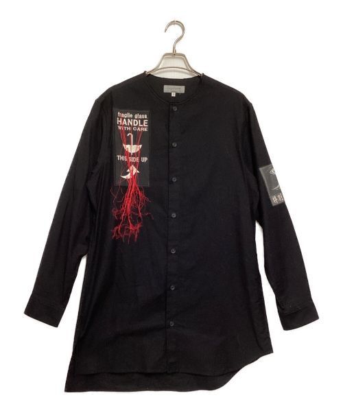 トップス YOHJI YAMAMOTO unbalance B PATCH shirts UNBALANCED DESIGN COLLAR BLOUSE – THE SHOP YOHJI YAMAMOTO