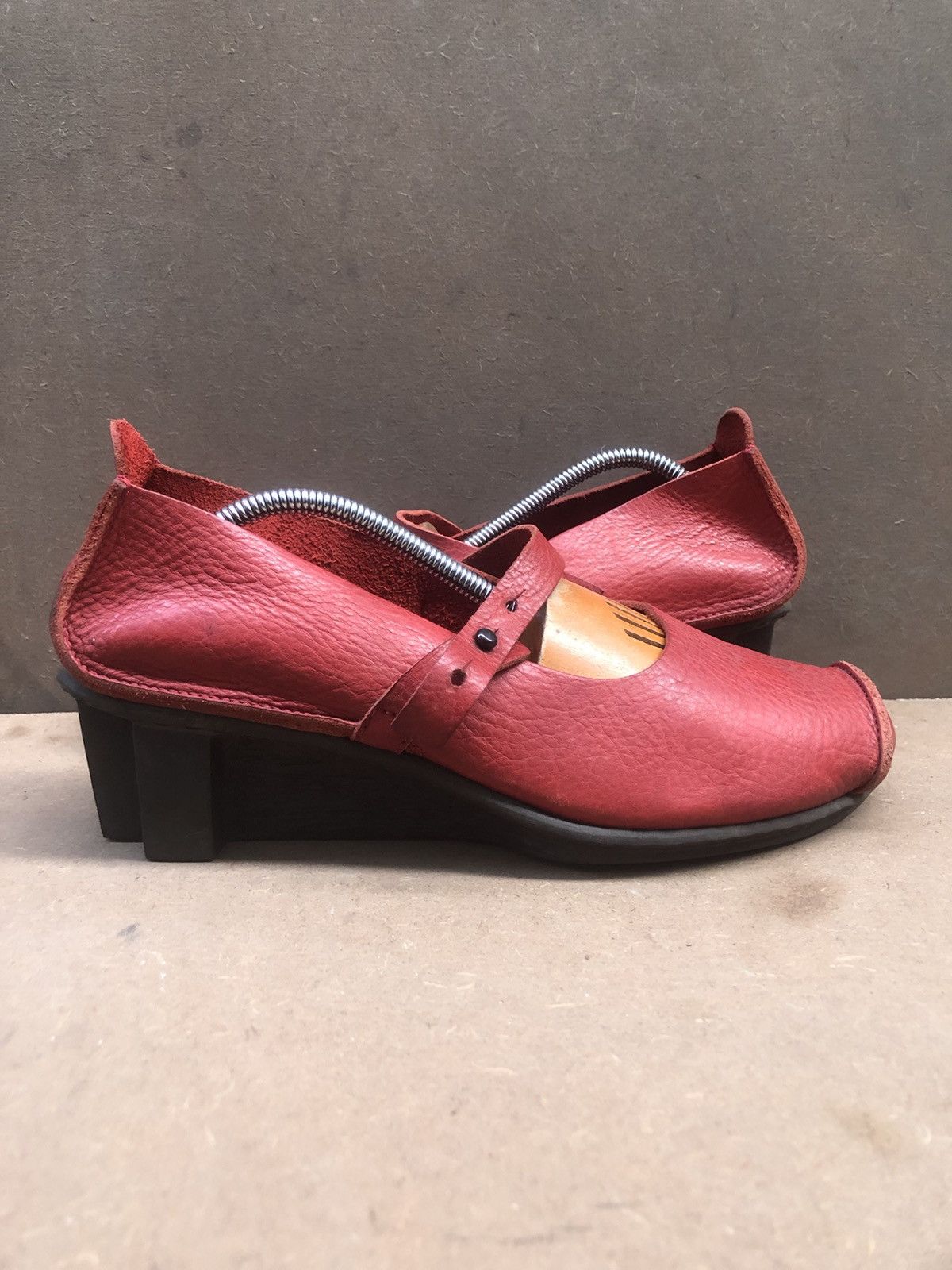 Trippen Trippen Red Calfskin Leather Women’s Mary Jane shoes size 39 Size US 8 / IT 38 - 1 Thumbnail