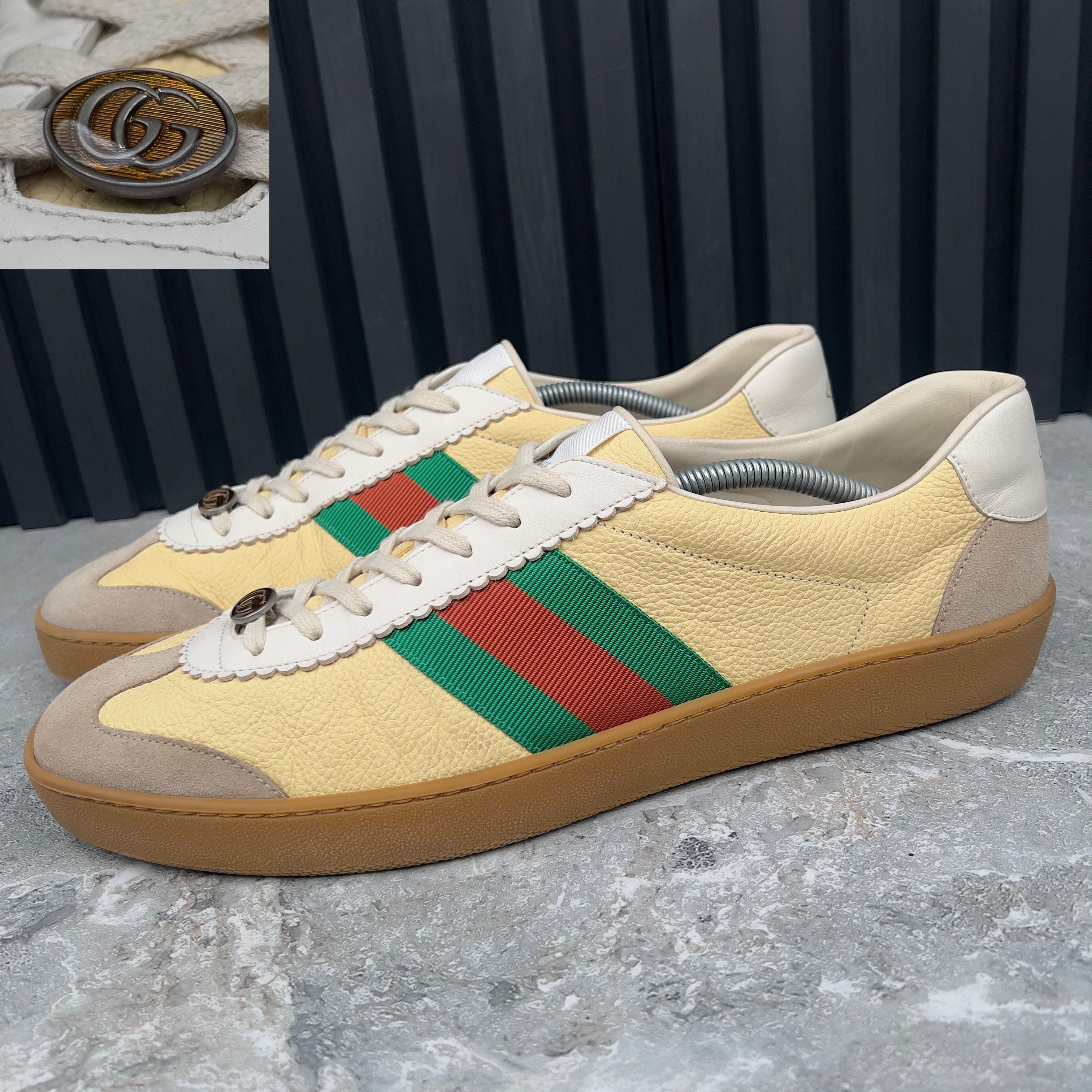 Gucci Gucci Web G 74 GG Sneakers Bees Leather Size US 12.5 / EU 45-46 - 1 Thumbnail