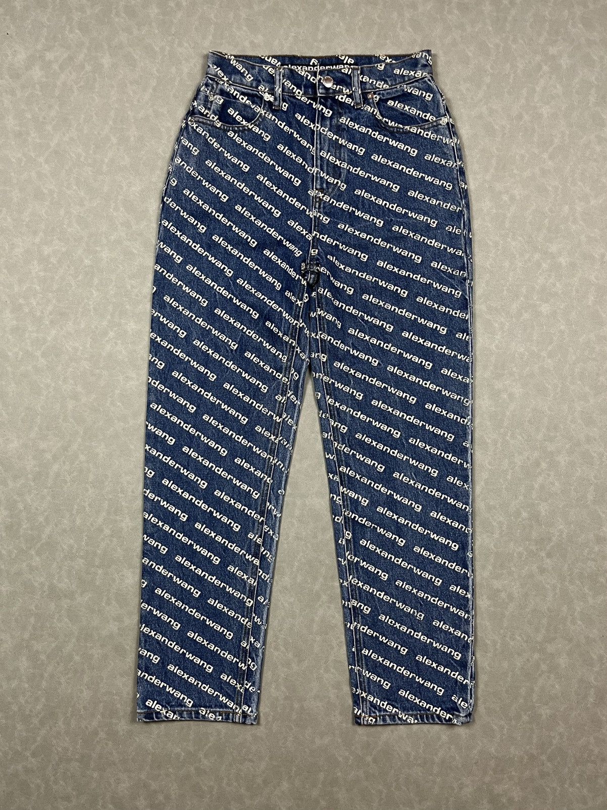 Alexander Wang Alexander wang overprint denim pants Size US 26 / EU 42 - 1 Thumbnail