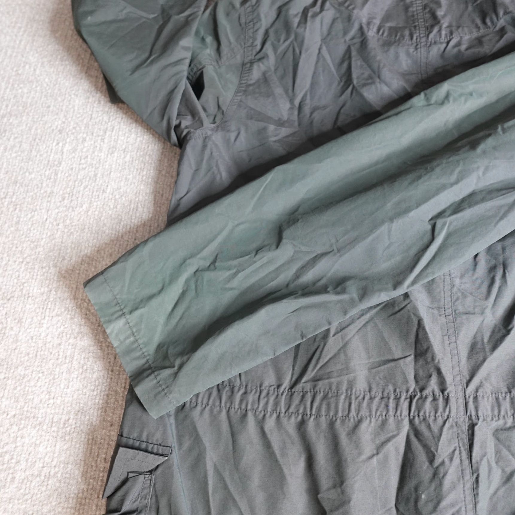 Eileen Fisher Eileen Fisher Womens Jacket Trench Coat S Green Rain Jacket Size S / US 4 / IT 40 - 4 Thumbnail