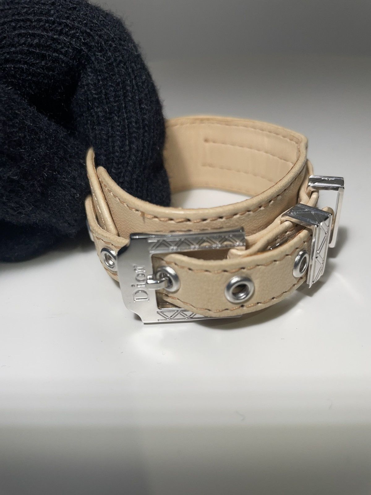 Dior Rare Dior by John Galliano Leather Choker Necklace Size ONE SIZE - 4 Thumbnail