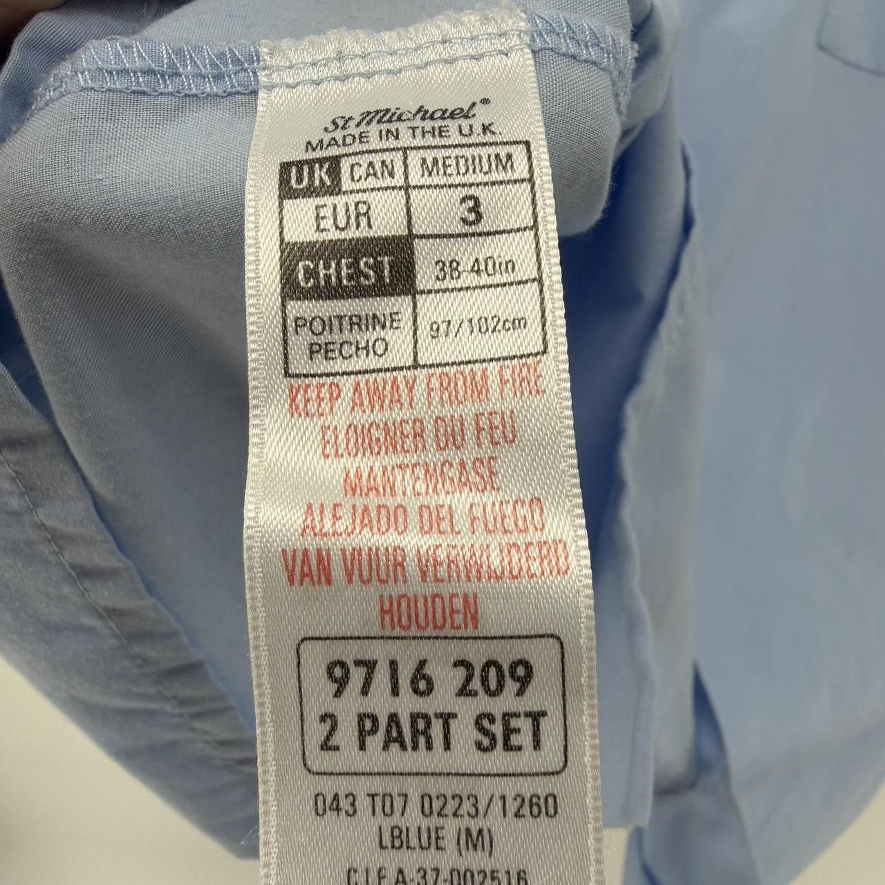 Marks & Spencer Vintage St Michael Marks & Spencer Pajama Tops Lot of 2 Blue Size US M / EU 48-50 / 2 - 4 Thumbnail
