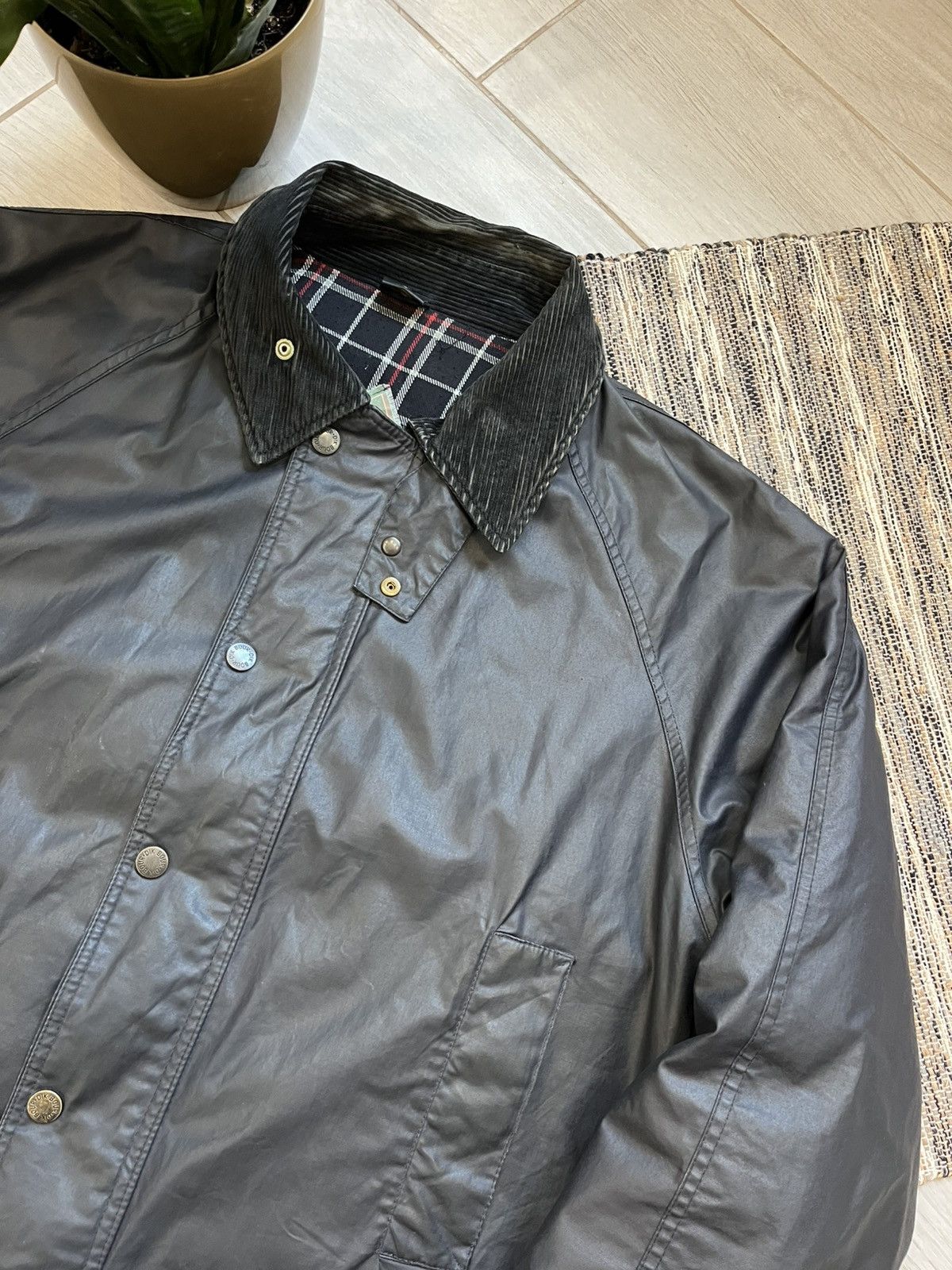 Barbour Vintage Barbour Waxed style Raincoat Jacket casuals luxury Size US XL / EU 56 / 4 - 9 Thumbnail