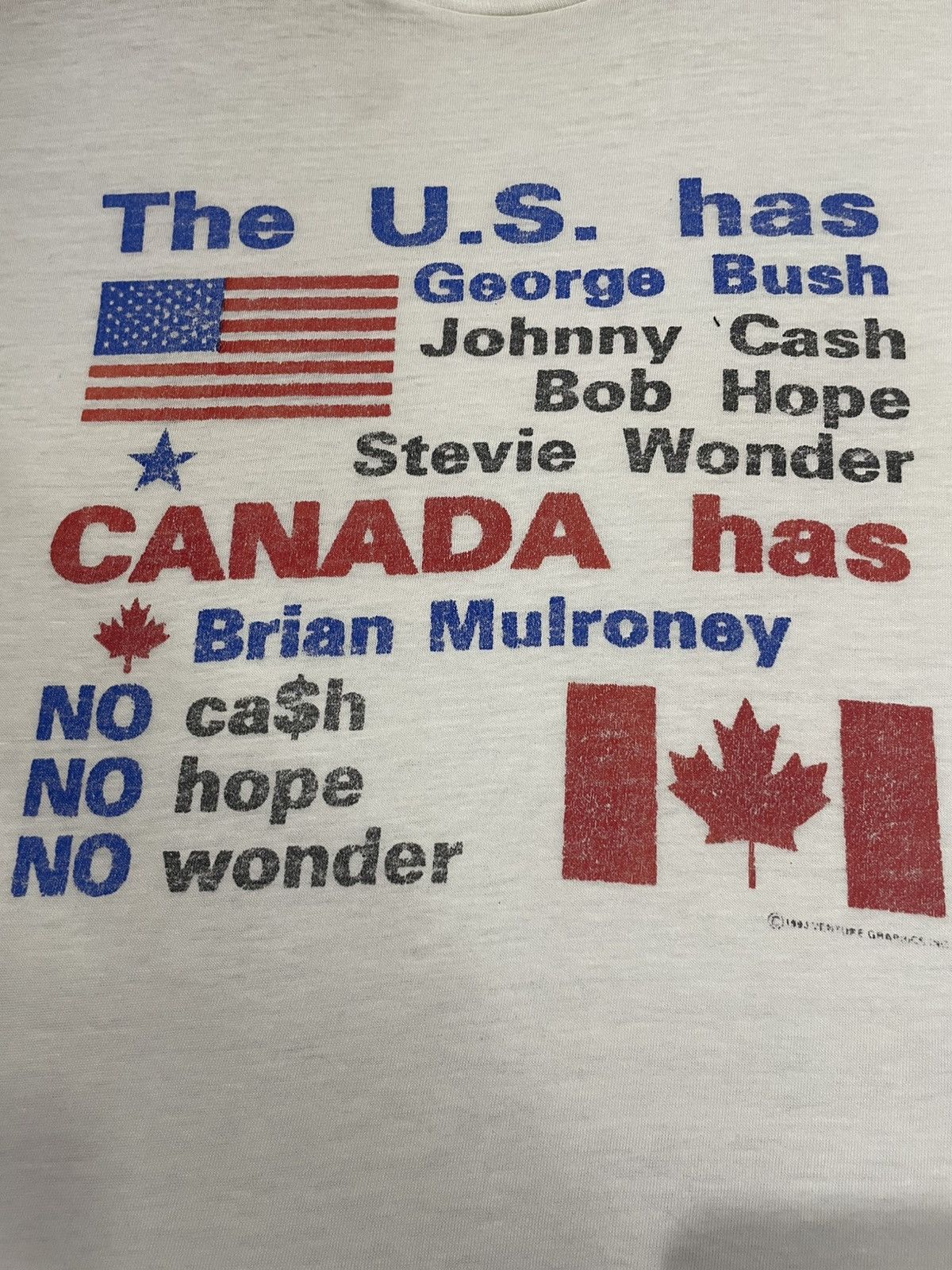 Vintage Vintage Brian Mulroney 80’s Canada USA Political Tshirt Size US L / EU 52-54 / 3 - 7 Thumbnail