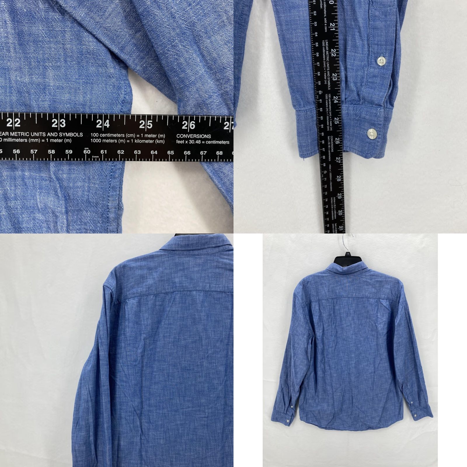 Gap Gap Chambray Shirt Mens XL Blue Slim Fit Long Sleeve Button-Down Pocket Casual Size US XL / EU 56 / 4 - 8 Thumbnail