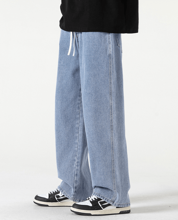 Japanese Brand Washed distressed straight jeans for men y2k Size US 32 / EU 48 - 4 Thumbnail