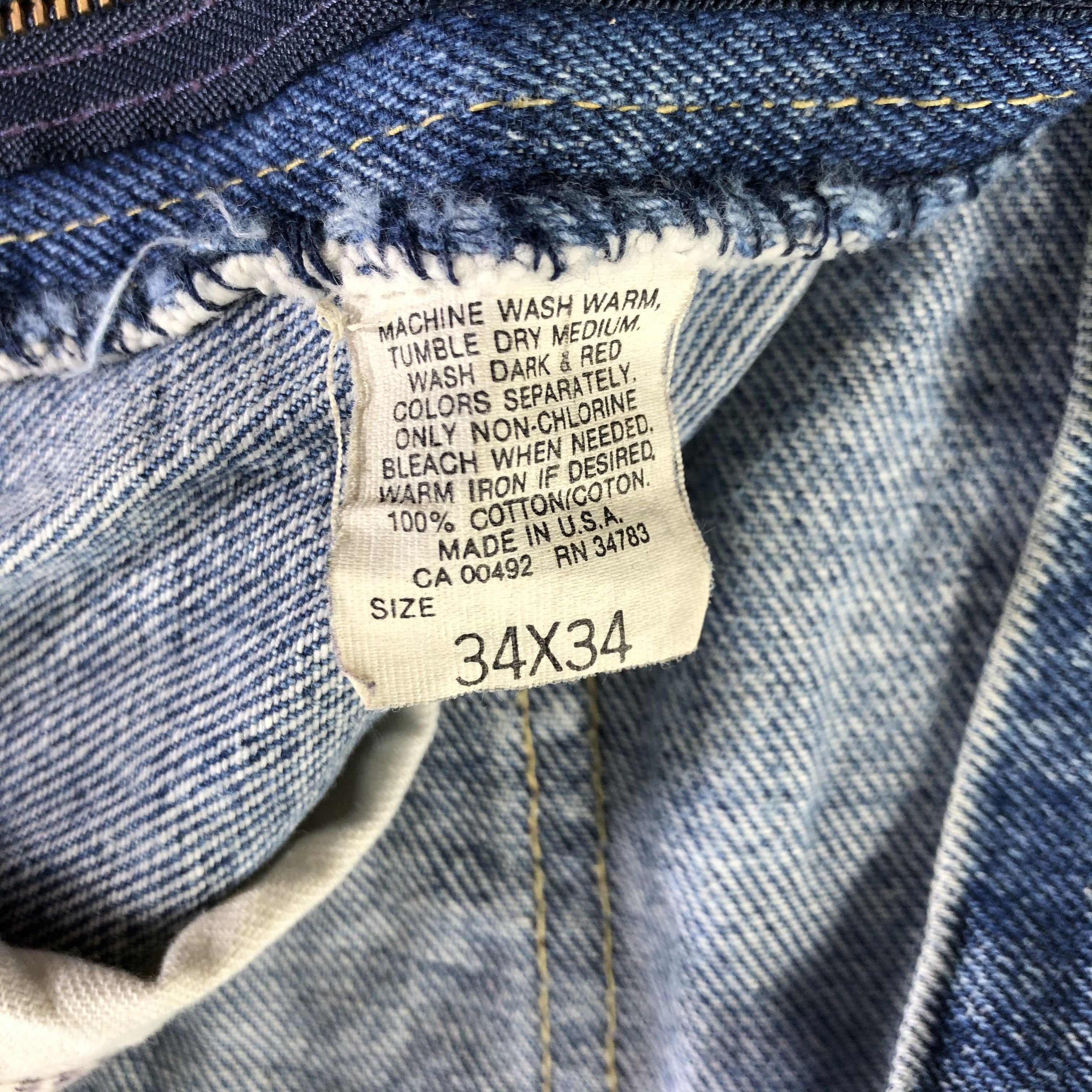 Lee Vintage Blue Wash Lee Jeans-J4144 Size US 33 - 8 Thumbnail