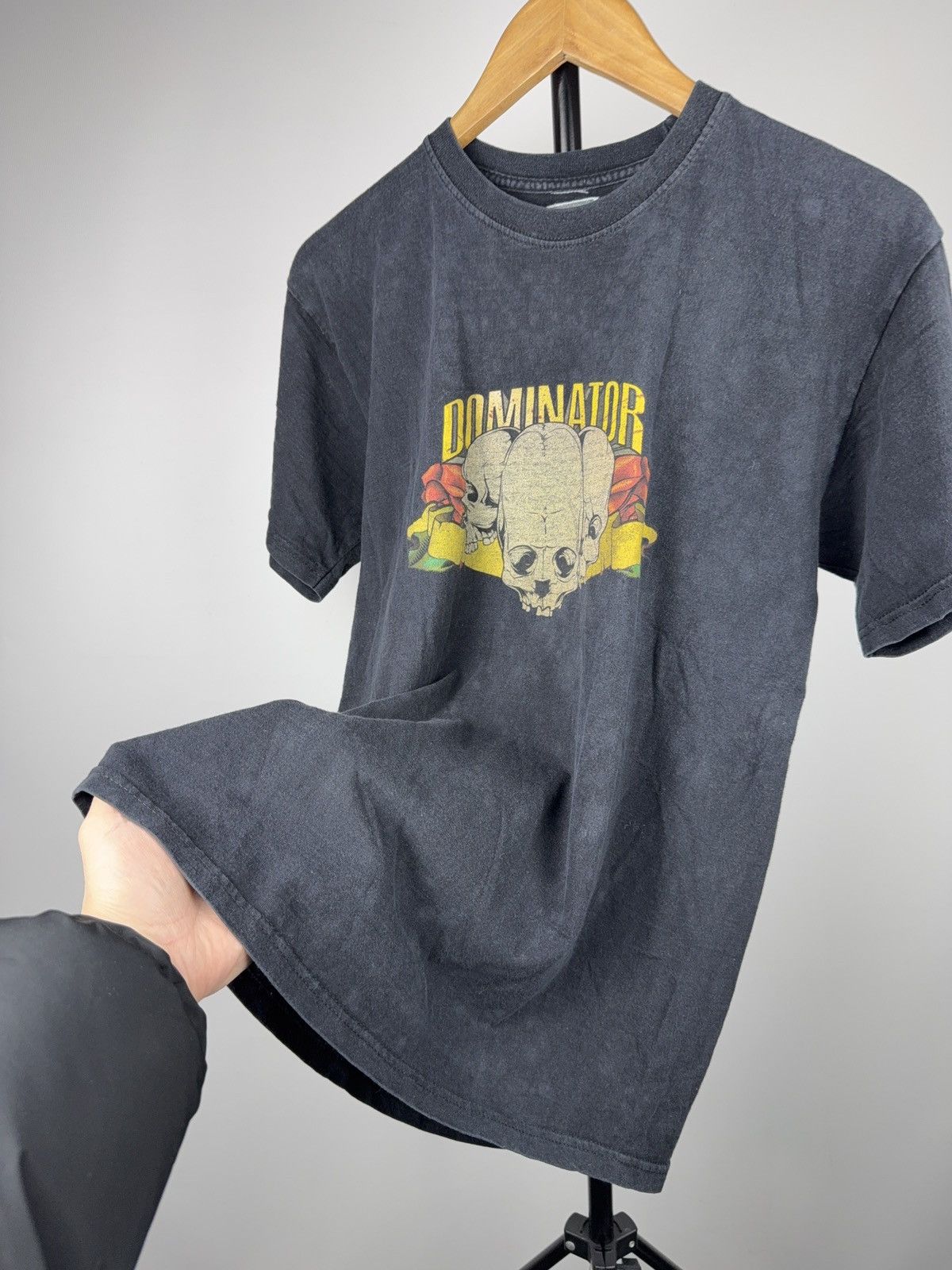 Vintage 00s Y2K Dominator Triple Skull Biker Moto Graphic T-Shirt Size US M / EU 48-50 / 2 - 9 Thumbnail
