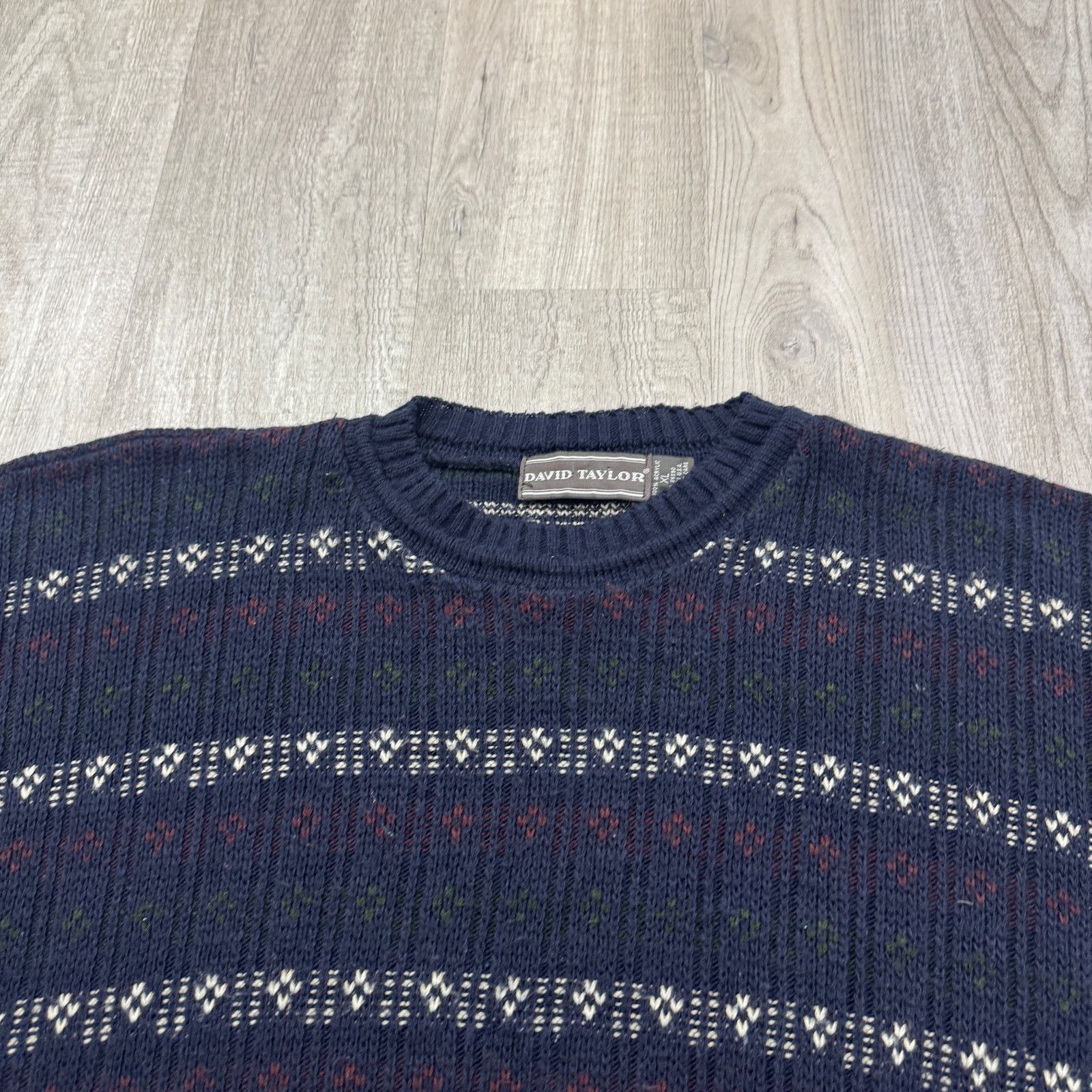 Vintage Vintage David Taylor Sweater Mens Extra Large Geometric 90s Size US XL / EU 56 / 4 - 3 Thumbnail