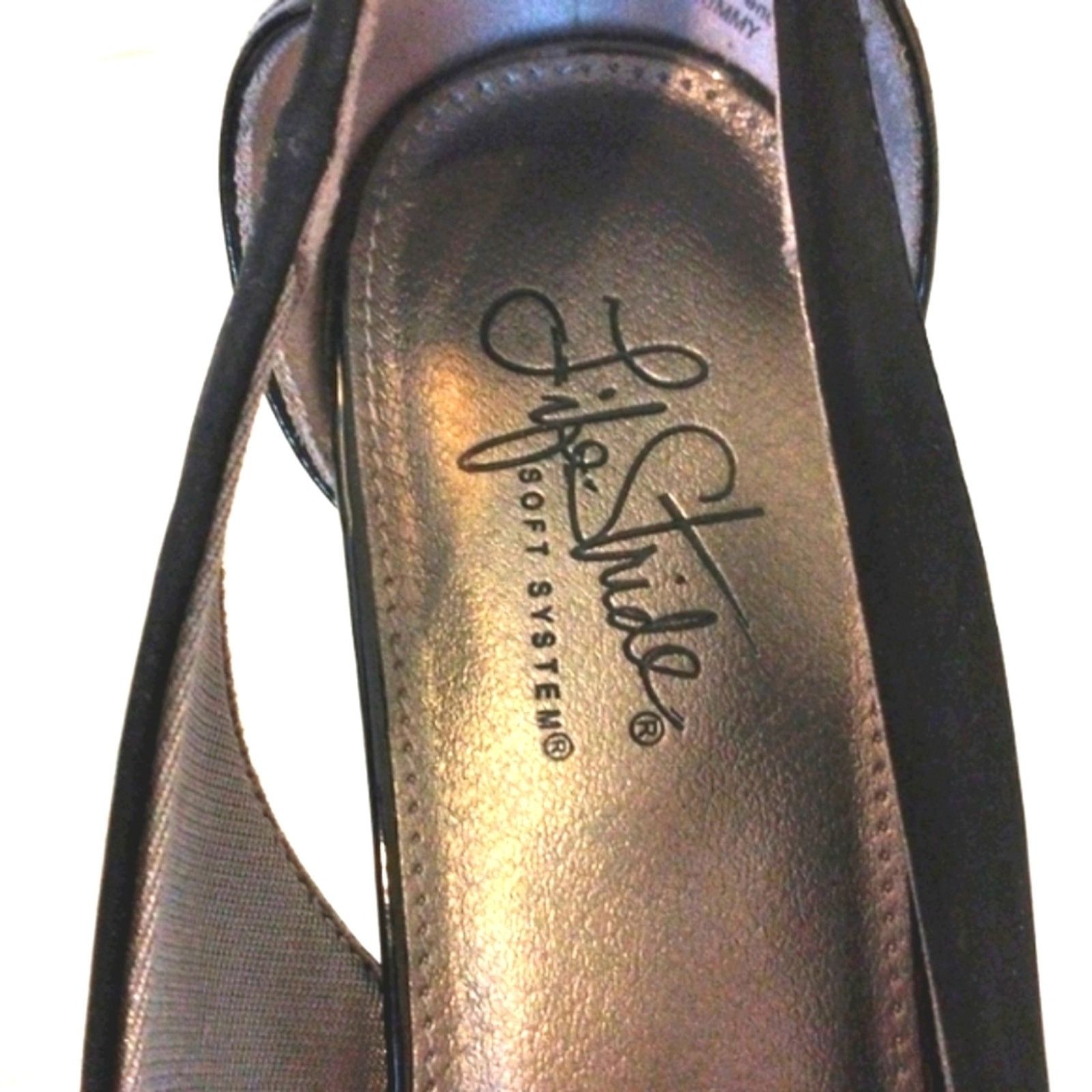 Other Life Stride Soft System Pumps Sz 9.5 BLACK Peekaboo Comfort Size US 9.5 / IT 39.5 - 7 Thumbnail