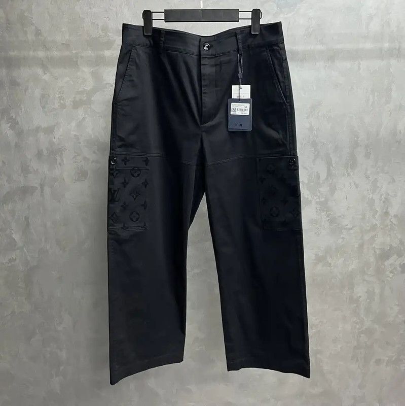 Louis Vuitton Louis Vuitton Black Cotton Casual Pants 0089 Size US 36 / EU 52 - 1 Thumbnail