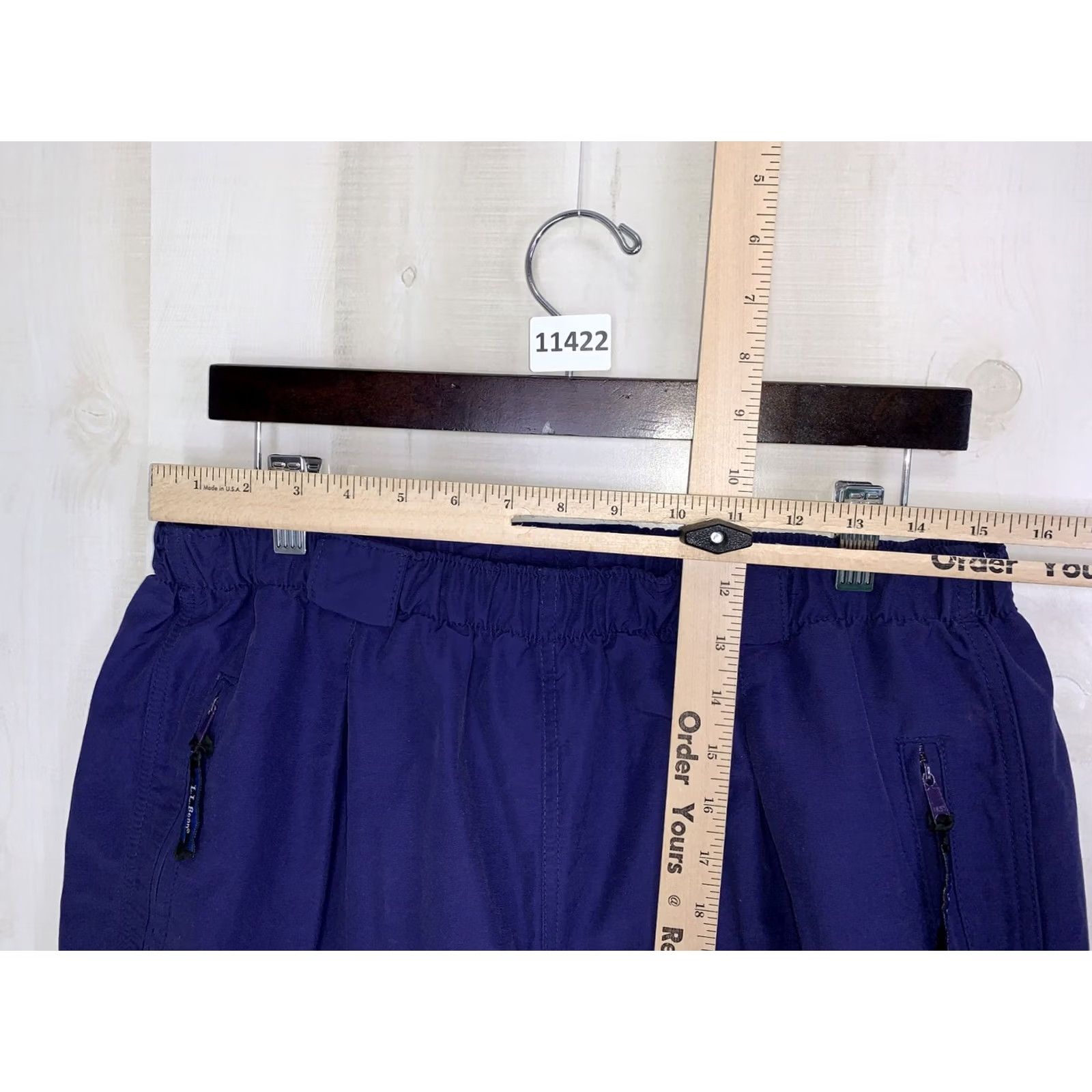 Vintage VINTAGE L.L. Bean Purple Tapered Nylon Zip Ankle Track Pants Pull On Adult Large Size US 33 - 2 Thumbnail