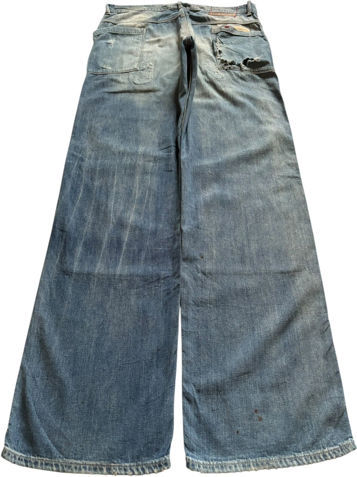 Japanese Brand Vintage Japanese Brand Patches Faded Wash Baggy Jeans Size US 30 / EU 46 - 2 Thumbnail