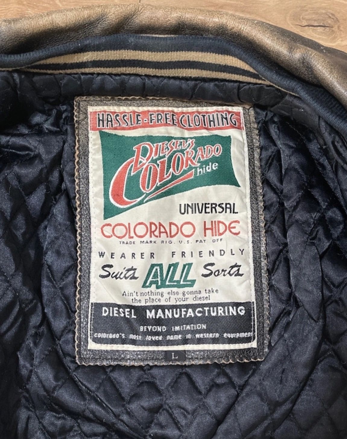 Diesel Diesel Vintage 90’s Leather Bomber Jacket Spellout Size US L / EU 52-54 / 3 - 4 Thumbnail