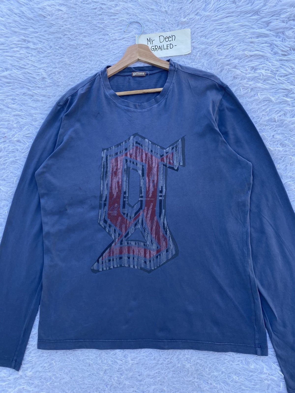 John Galliano Rare Vintage John Galliano Big Logo Printed Longsleeve Tee Size US L / EU 52-54 / 3 - 6 Thumbnail