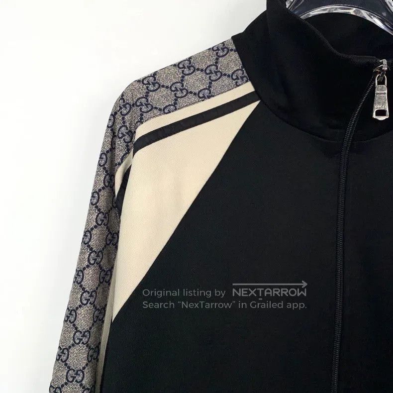 Gucci Gucci Black side logo jacquard stand-up collar zipper long Size US M / EU 48-50 / 2 - 3 Thumbnail
