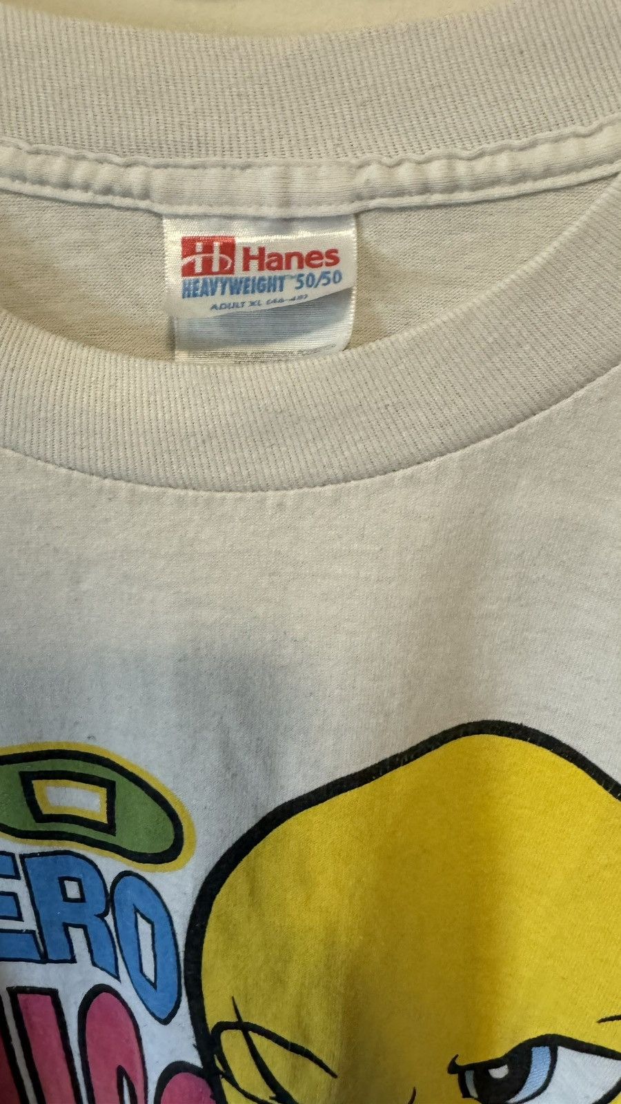 Hanes “No Quiero Truco” Vintage Tweety bird Shirt Size US XL / EU 56 / 4 - 2 Thumbnail