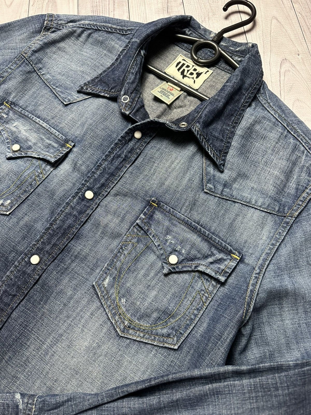 True Religion × Vintage Vintage denim shirt western True Religion rare size XL Size US XL / EU 56 / 4 - 5 Thumbnail