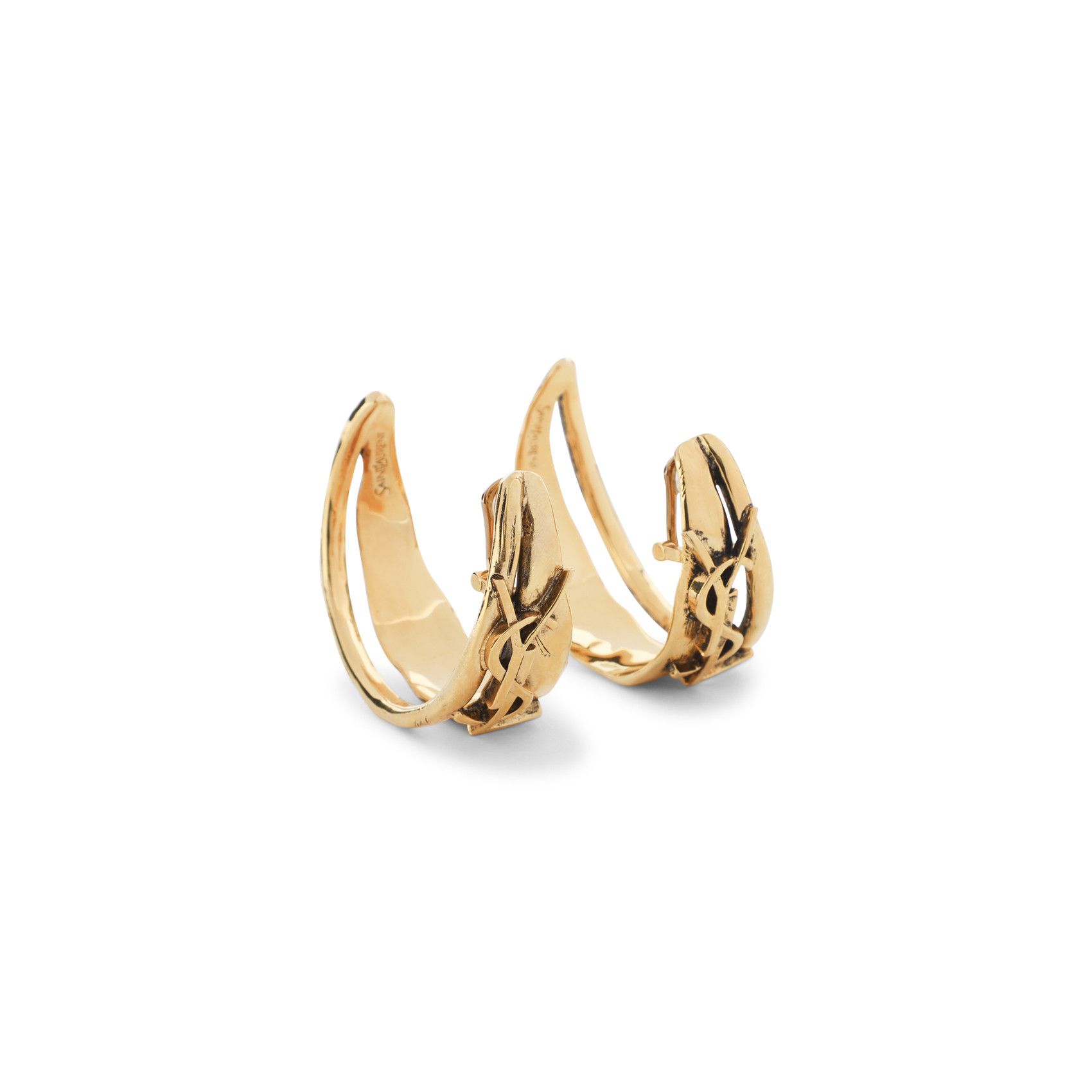 Saint Laurent Paris Saint Laurent Creole Charm Cassandre Earrings Size ONE SIZE - 1 Thumbnail