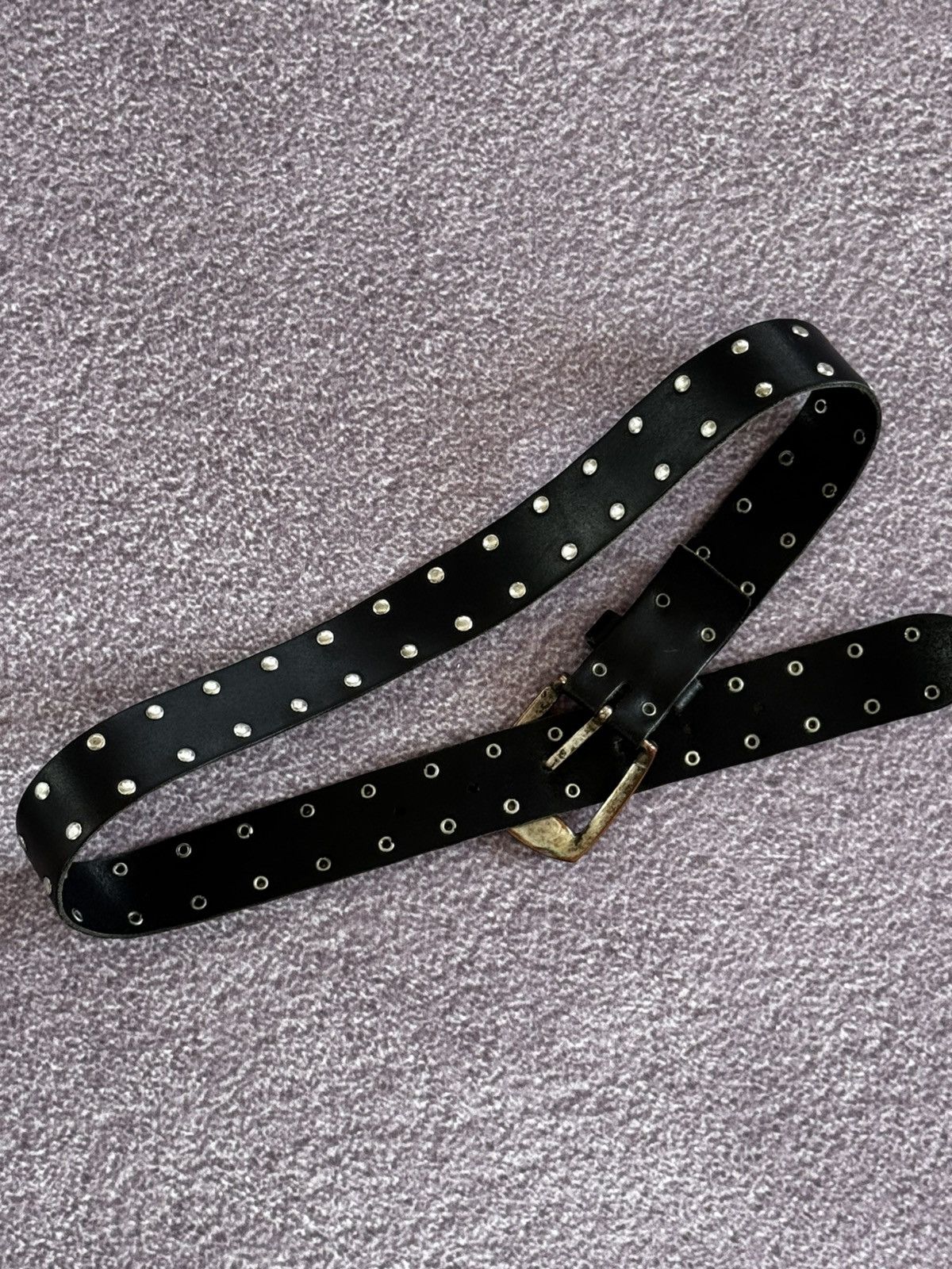 Japanese Brand Vintage Leather Punk Studded Belt Rick Owens Style Size ONE SIZE - 7 Thumbnail