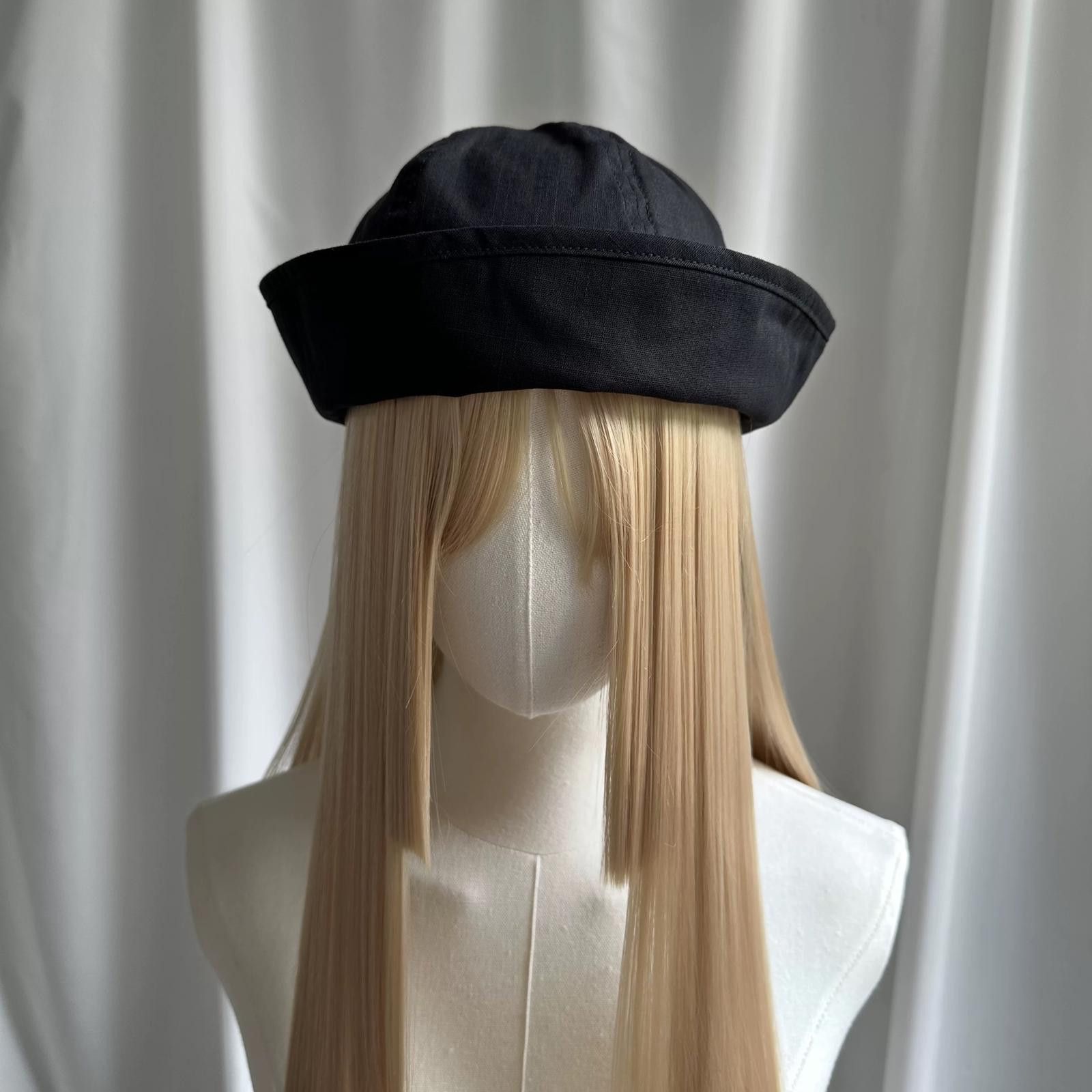 Japanese Brand Retro Black Beret Sailor Cap – Y2K French Girl Aesthetic Size ONE SIZE - 2 Thumbnail
