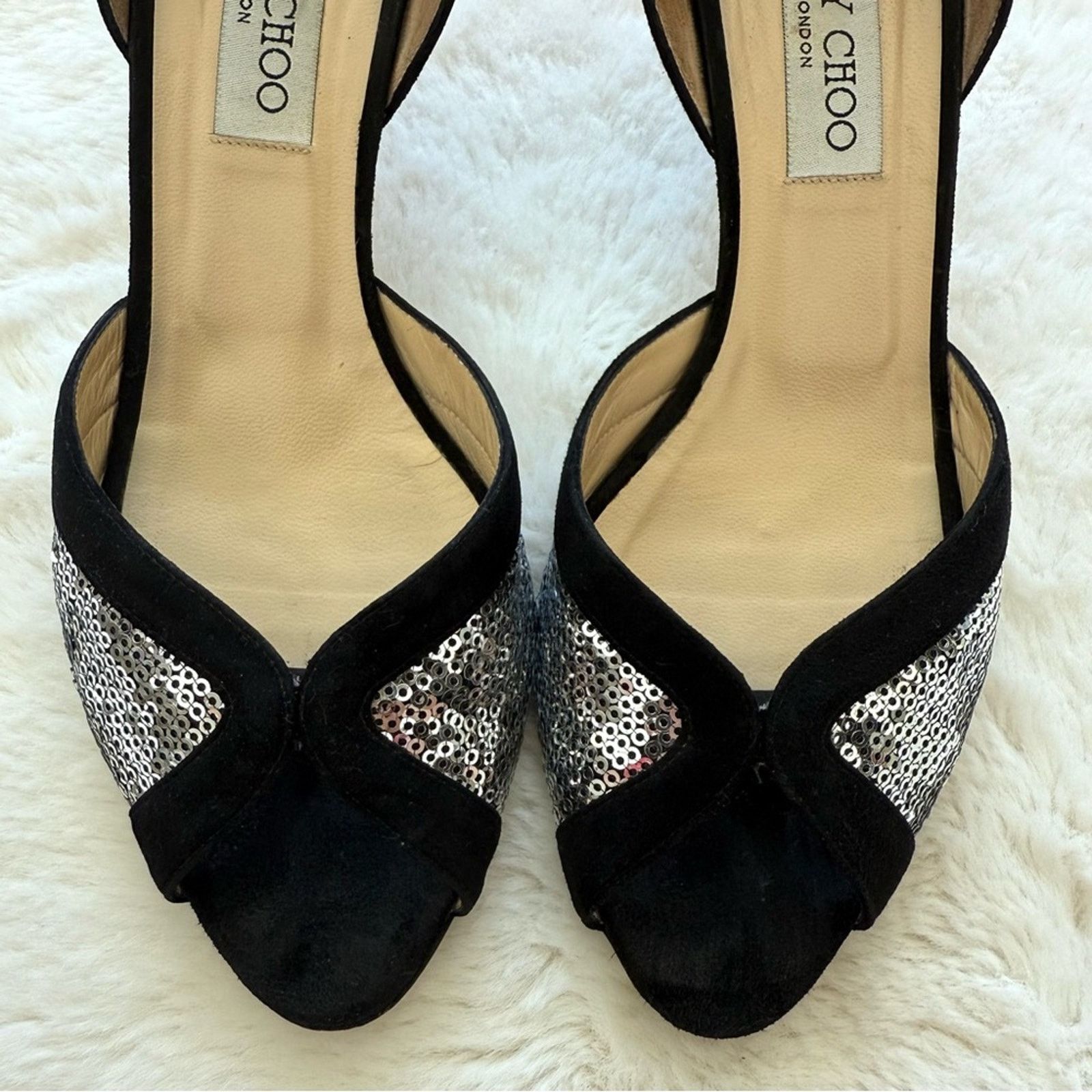 Jimmy Choo Jimmy Choo suede evening shoes women size 38 Authentic Size US 8 / IT 38 - 5 Thumbnail