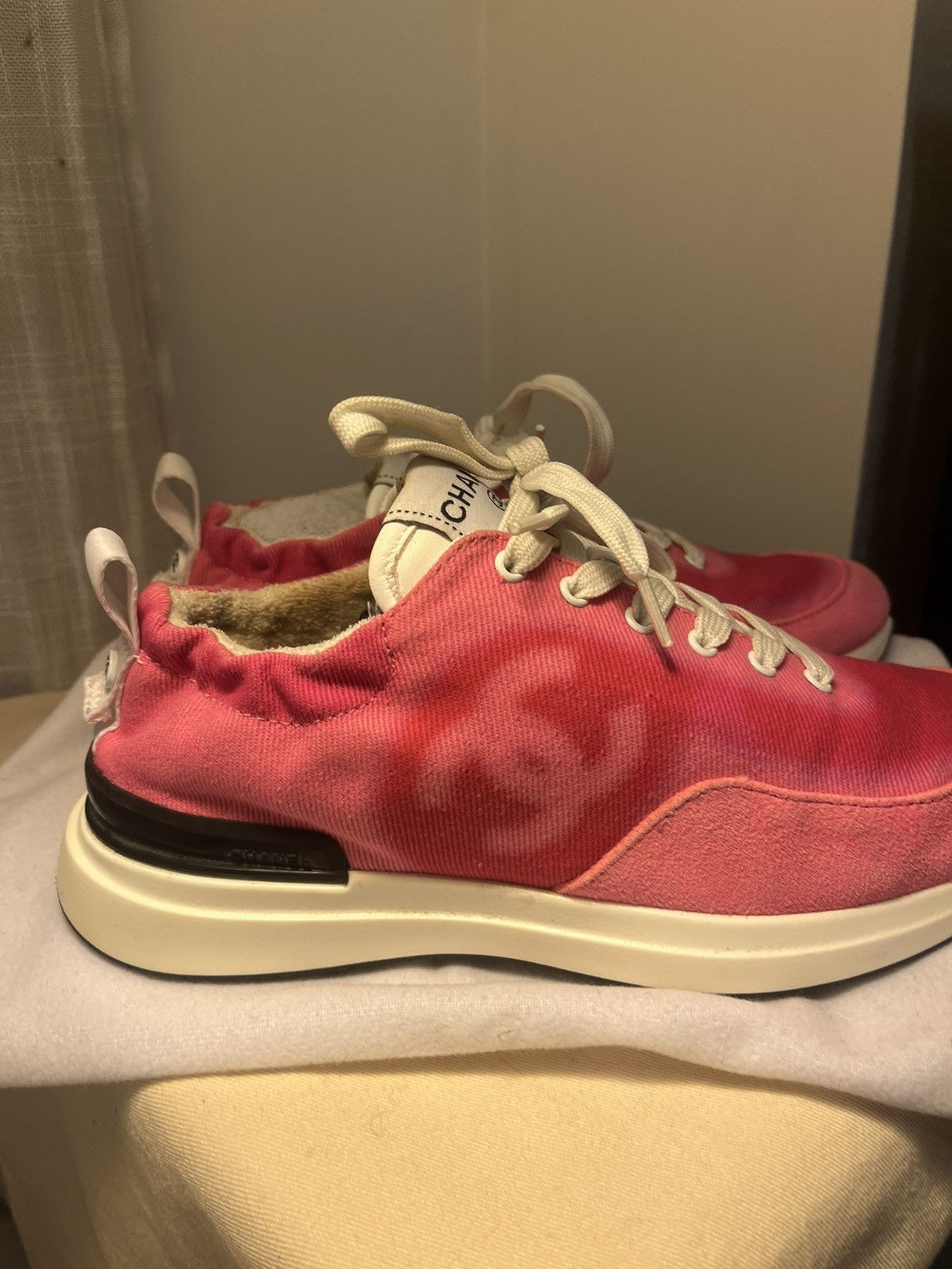 Chanel Chanel Trainer Sneaker Pink Size US 7.5 / IT 37.5 - 2 Thumbnail