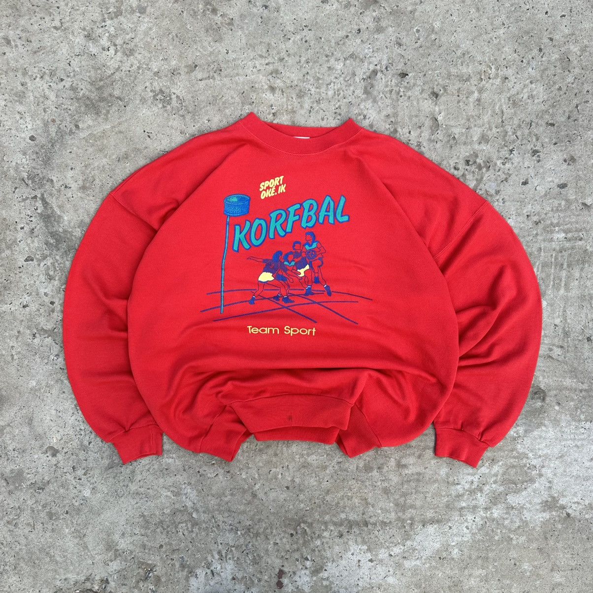 If Six Was Nine Vintage Korfbal Sweatshirt 90s USA Sport Oke,IK Team Sport Size US L / EU 52-54 / 3 - 1 Thumbnail