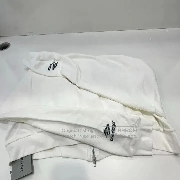 Balenciaga Balenciaga Stylish White Hooded Zip Sweatshirt. Size US XS / EU 42 / 0 - 7 Thumbnail