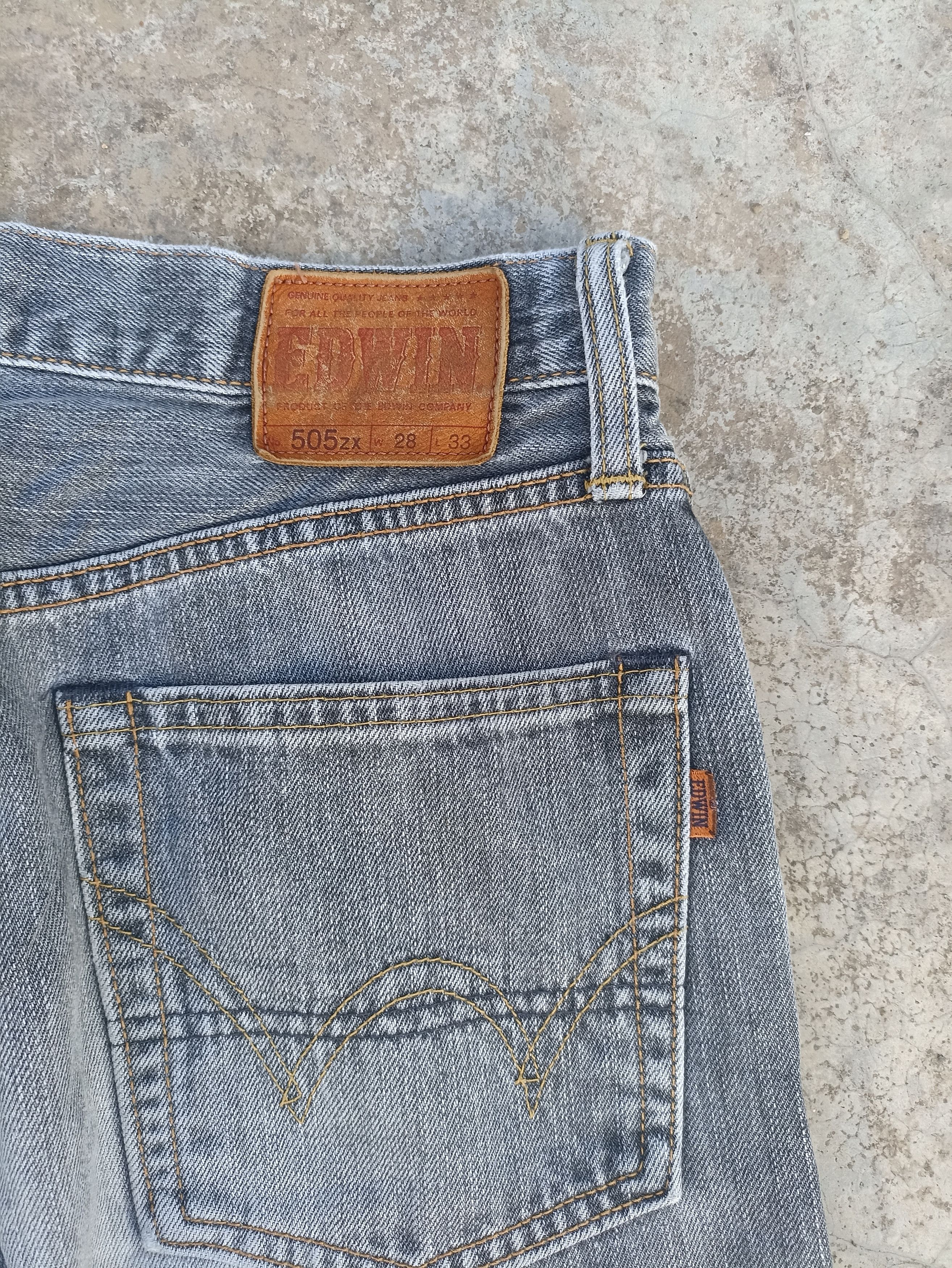 Beauty Beast Vintage Edwin jeans Edwin 505ZX denim washed black faded Size US 30 / EU 46 - 7 Thumbnail