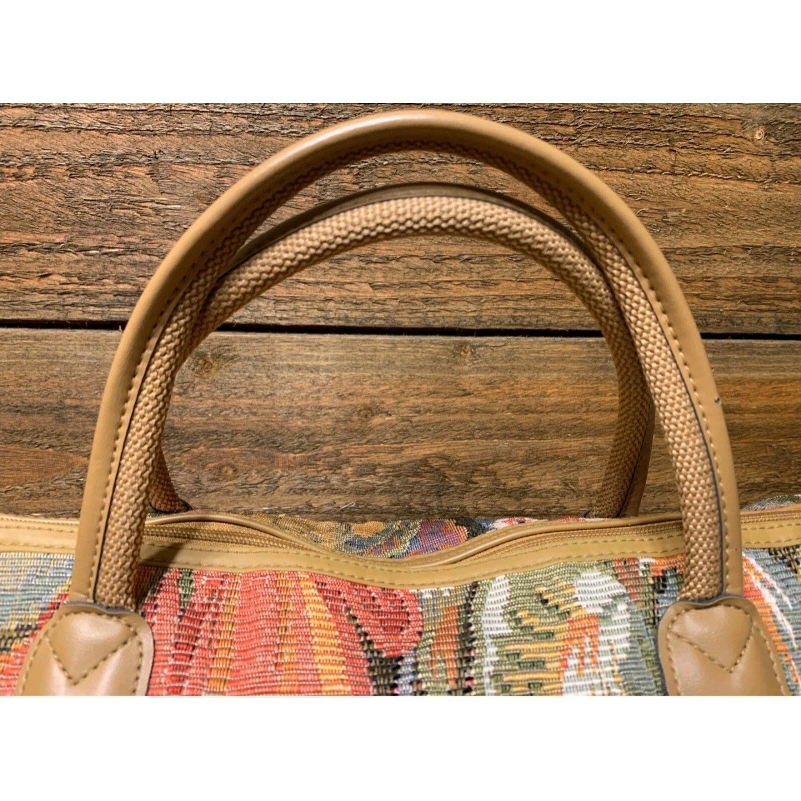 Other Adolfo VTG Floral Tapestry Bag Duffel Tote With Makeup Bag Size ONE SIZE - 9 Thumbnail