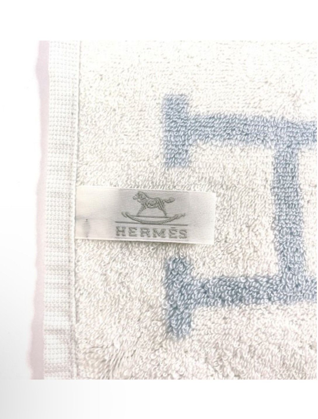 Hermes Authentic HERMES Glacier Bleu Avalon Cotton Wash Cloth Size ONE SIZE - 8 Thumbnail