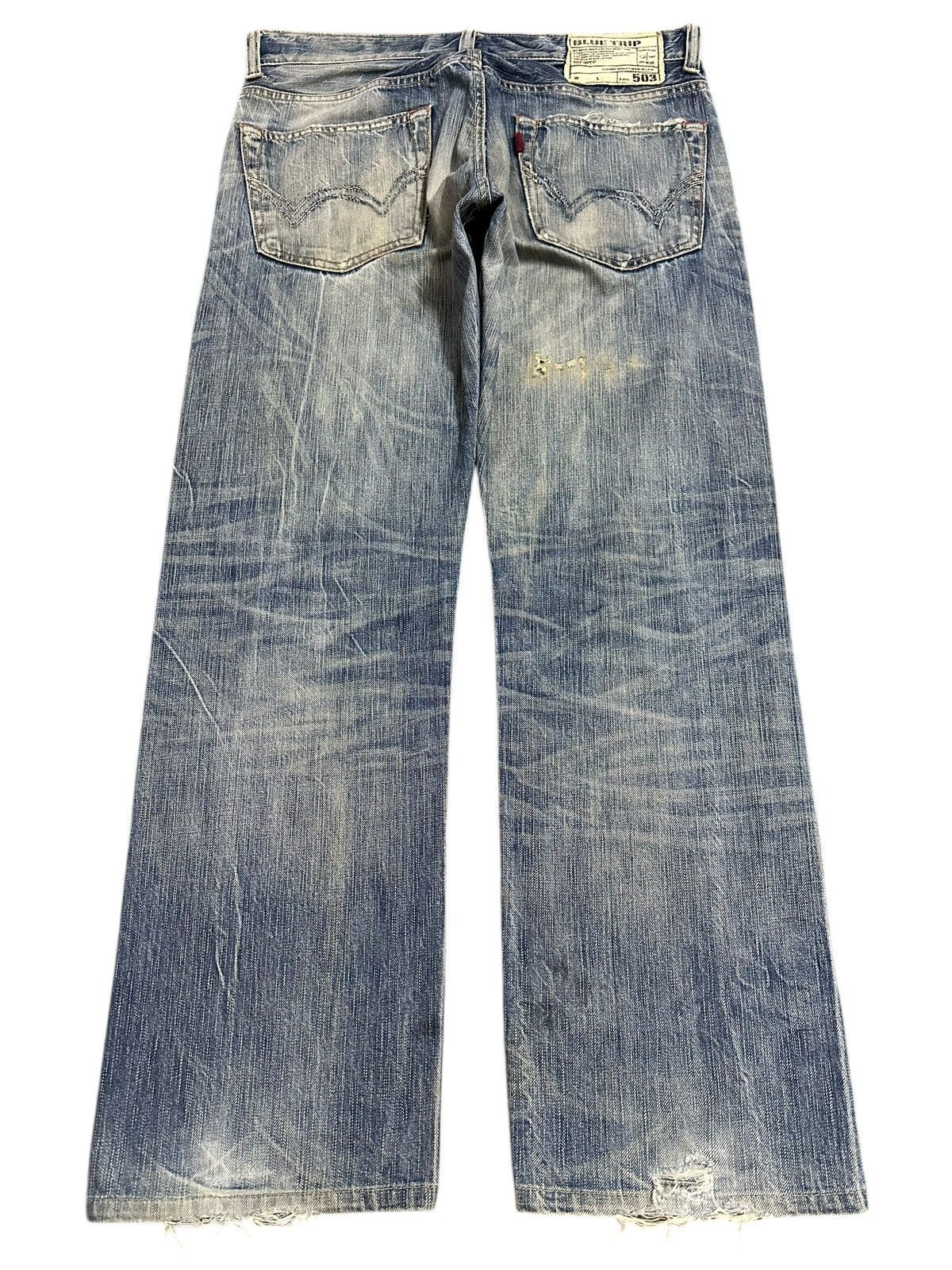 Edwin Vintage Edwin Blue Faded Wash Style Loose Jeans Size US 33 - 2 Thumbnail