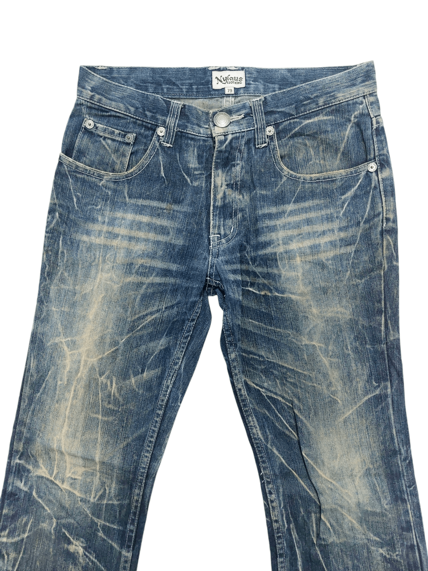 Japanese Brand × Vintage Vintage Nylaus Japan Flare Jeans Size US 31 - 3 Thumbnail