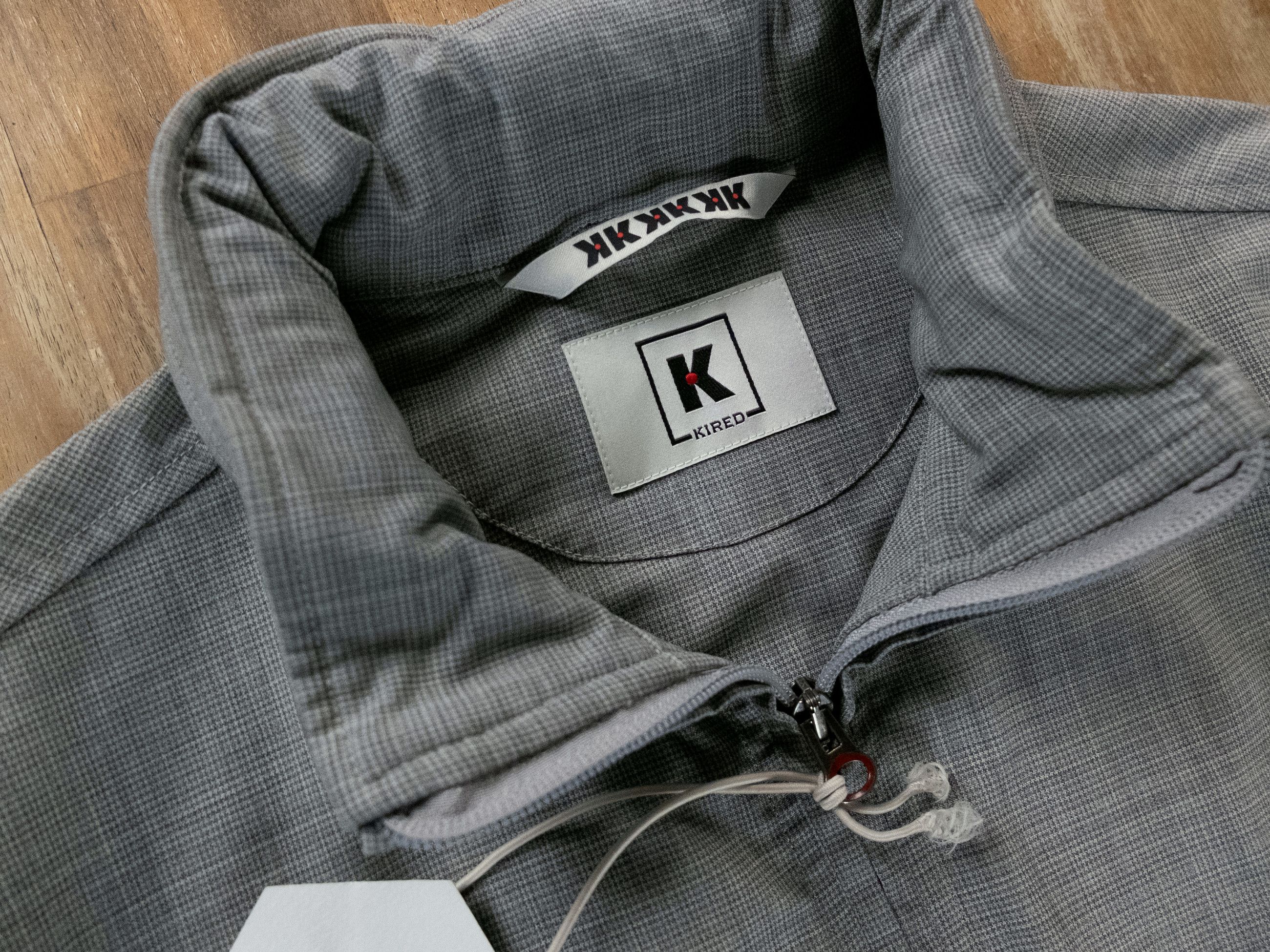 Other KIRED by Kiton Mario2 gray wool mini houndstooth jacket Size US L / EU 52-54 / 3 - 3 Thumbnail