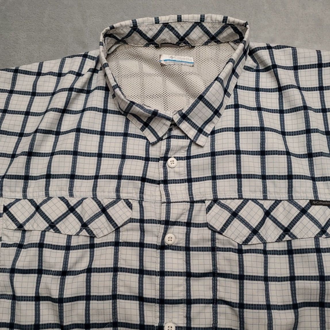 Vintage Columbia Shirt XXL Blue Plaid Omni Shade Vented UPF Outdoors Hike Fish Button-Up Casual Mens Size US XXL / EU 58 / 5 - 3 Thumbnail