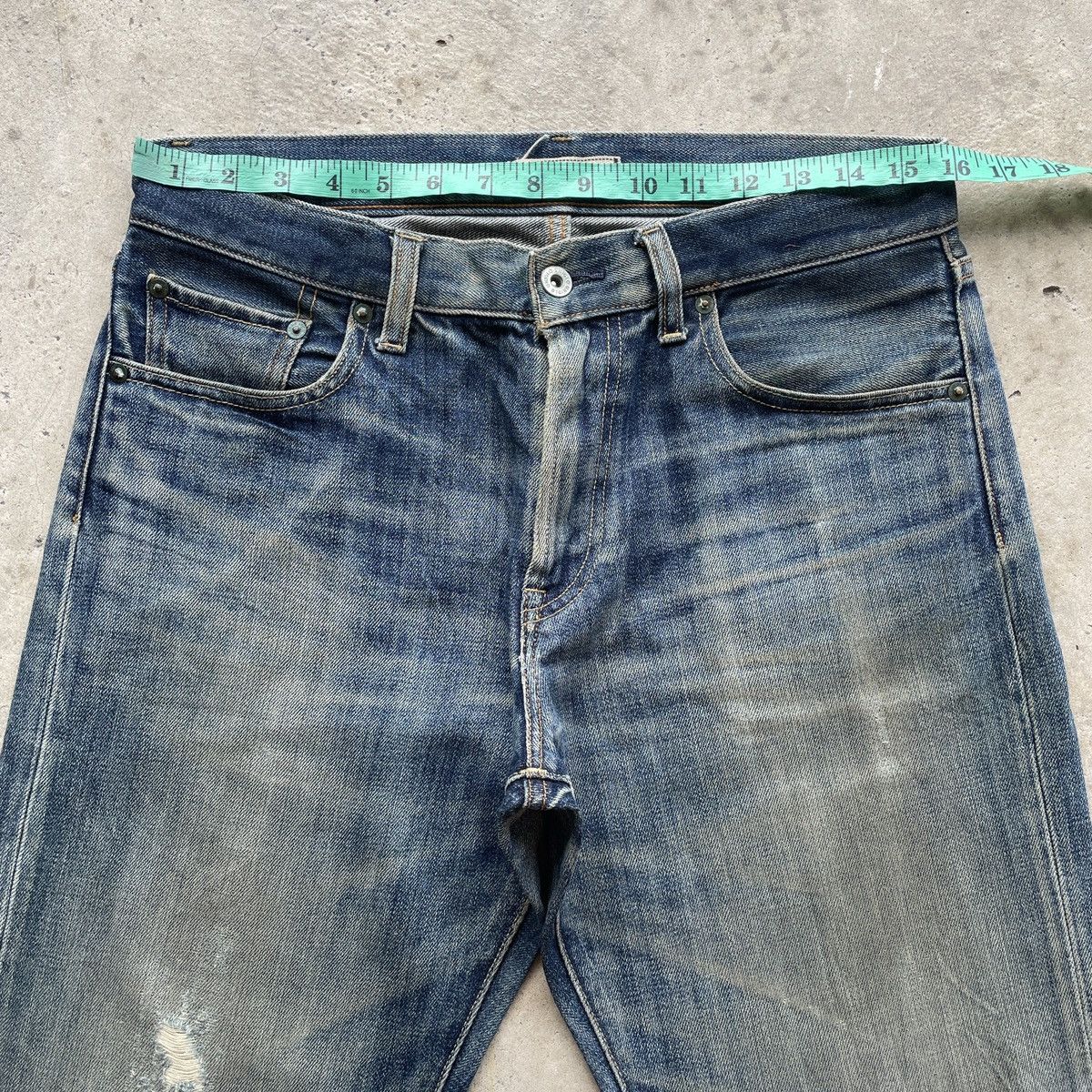 Japanese Brand Vintage Japanese Distressed Jeans MudWash Faded Denim Pants Size US 32 / EU 48 - 5 Thumbnail